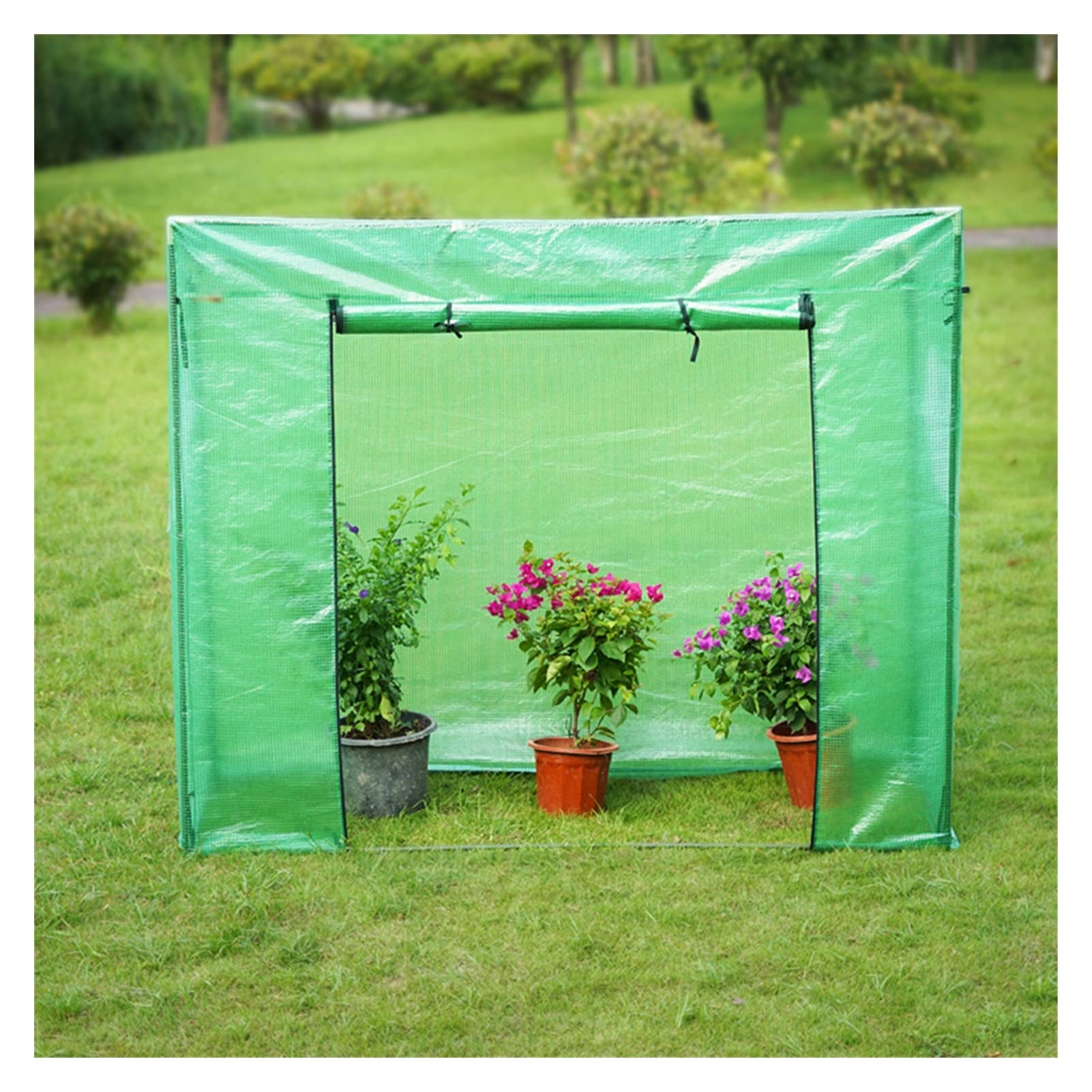 MAHFEI Portable Mini Greenhouse for Garden & Balcony - UV-Resistant Reinforced PE Cover, Easy Assembly Winter Insulation Shed with Rolling Door - Perfect for Growing Plants, Vegetables & Flowers in Backyard, Patio or Small Spaces