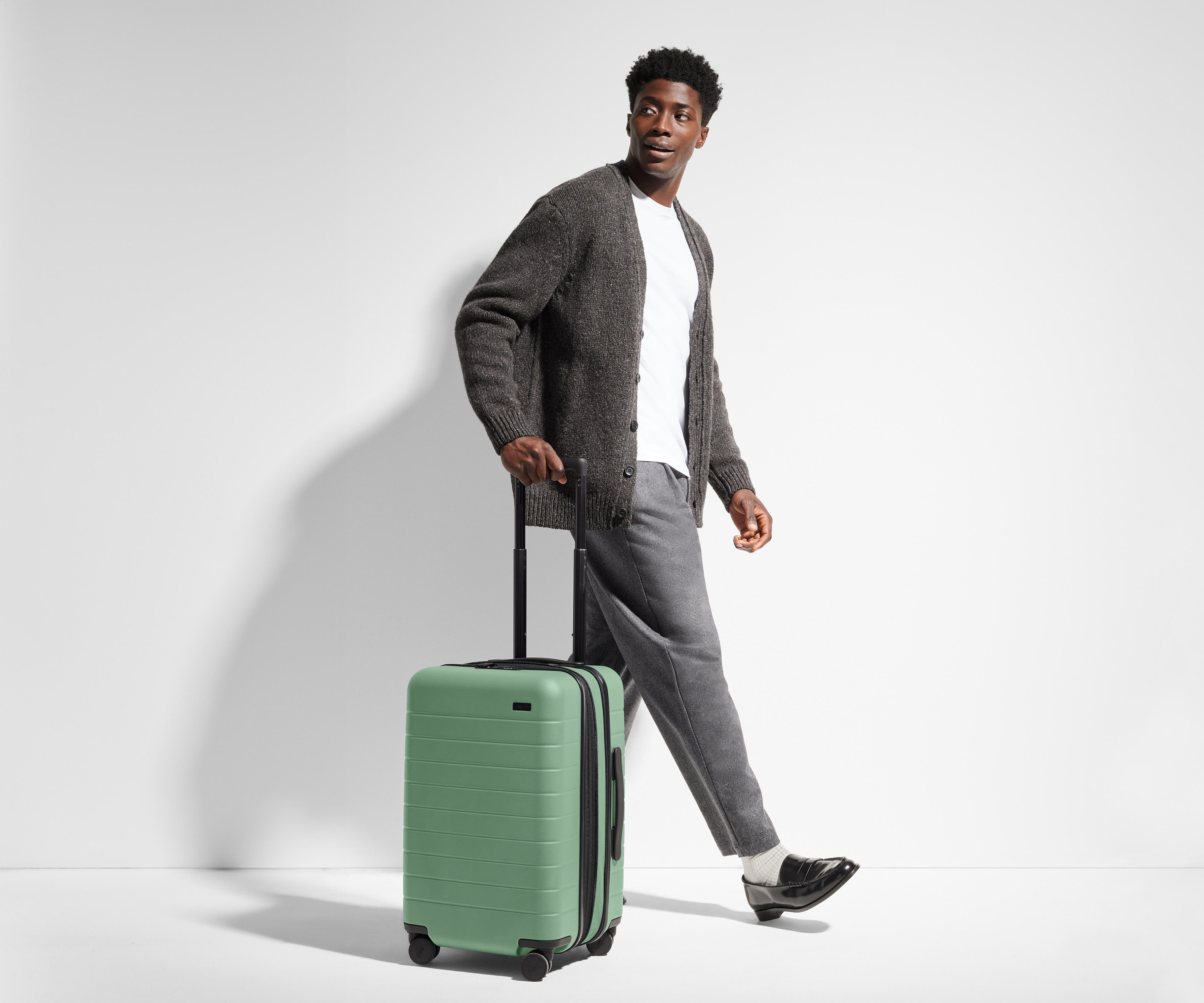 Sea Green Carry On Flex Suitcase - Lightweight Expandable Luggage for Air Travel & Weekend Getaways