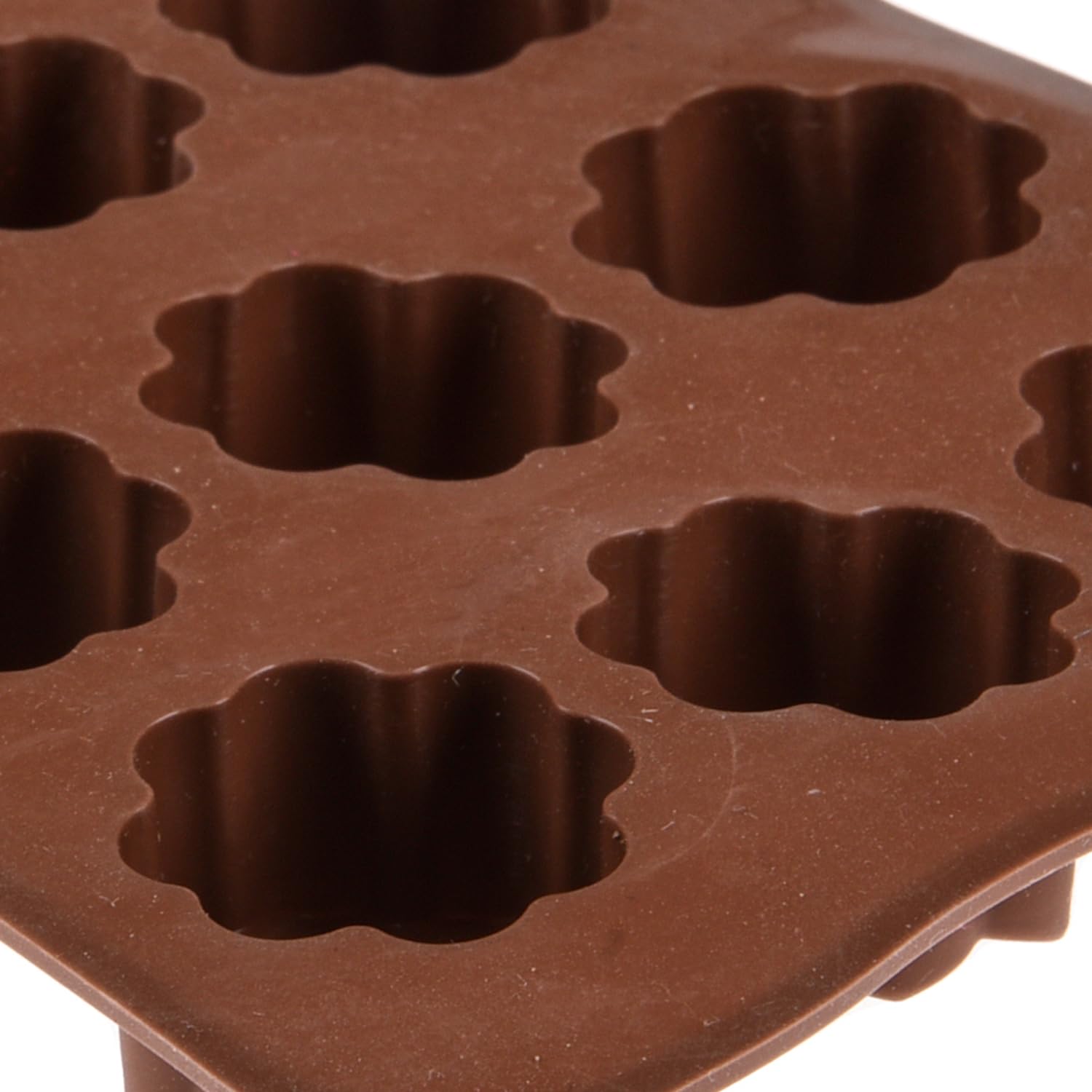 Kuber Industries Silicone Chocolate & Cookie Molds - Non-Stick Baking Tray for Cakes, Candies, Cookies | 2-Pack Brown Candy Making Molds | Perfect for Holiday Baking, Birthday Parties & DIY Desserts