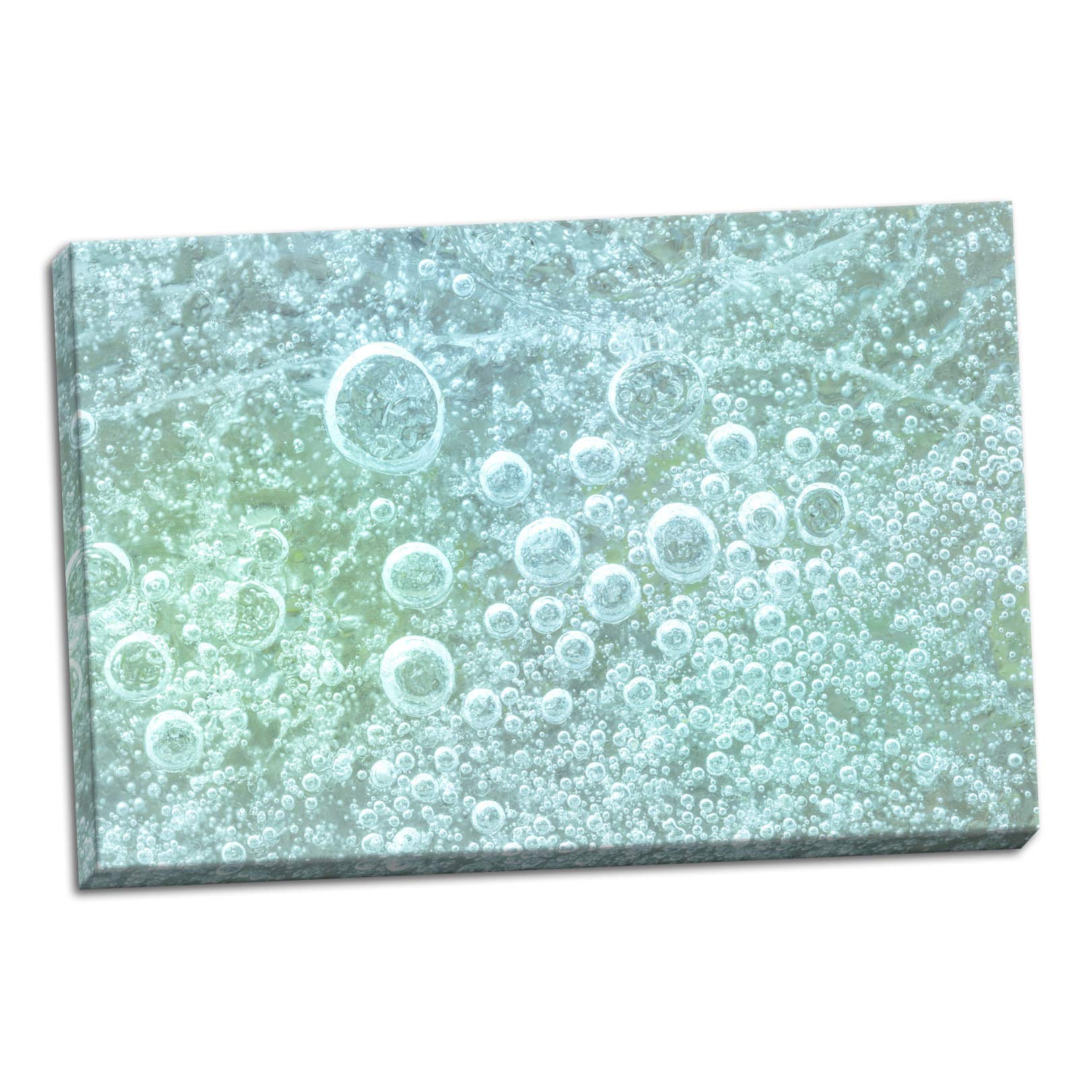 Kathy Mahan Contemporary Frozen Bubbles I Hand-Stretched Canvas Wall Art - 36x24 Inch Ready to Hang Home Decor - Perfect for Living Room, Bedroom & Office Decoration