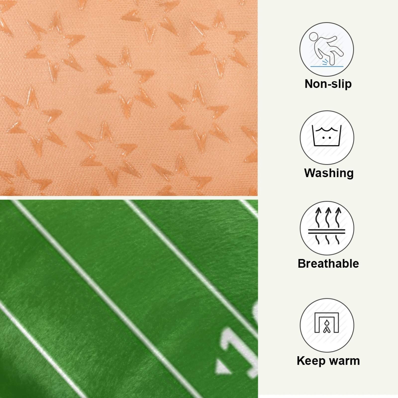 Blueangle American Football Field Design Pet Bed - Ultra Soft Comfortable Rectangle Dog Bed & Cat Bed for Small Medium Large Dogs, 36