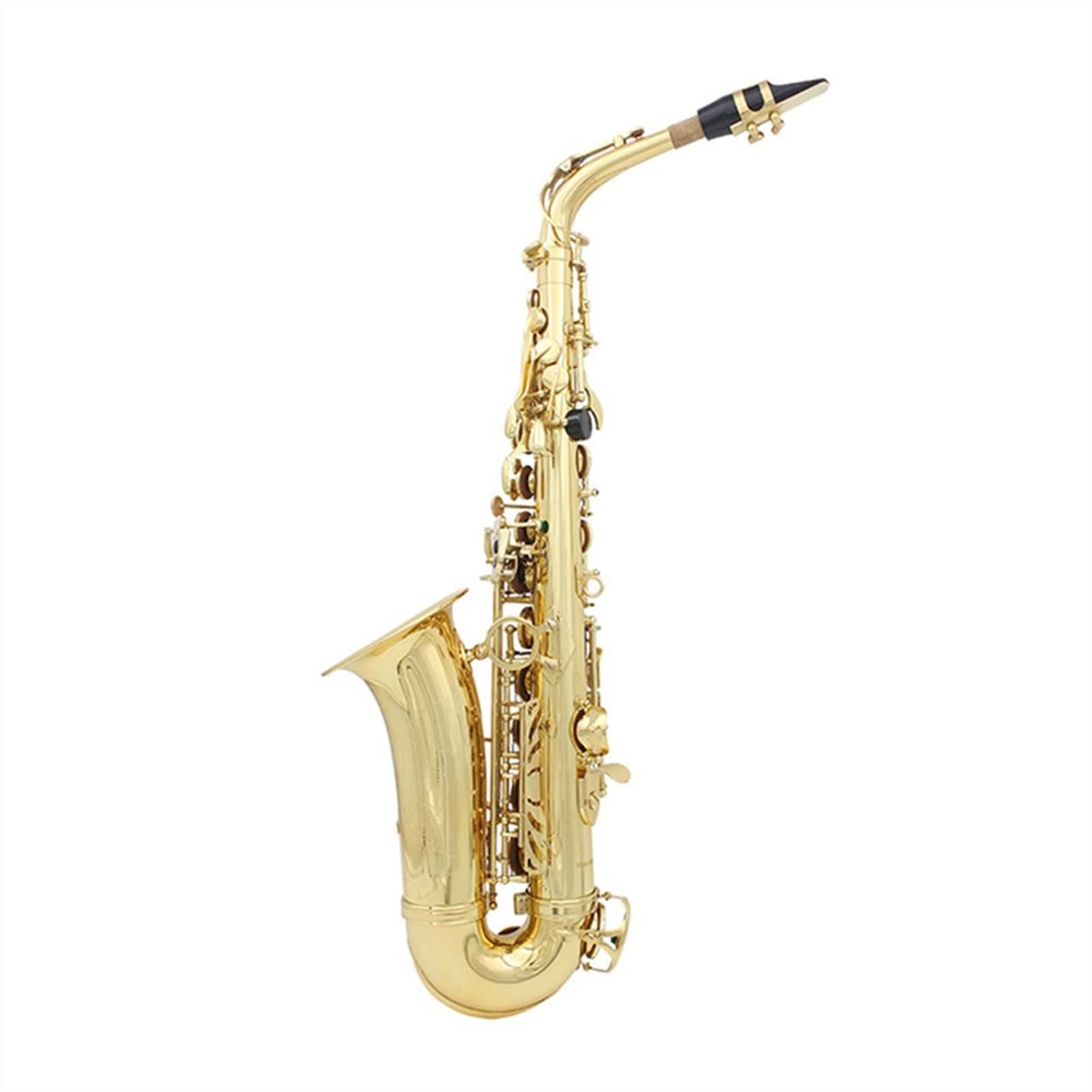 EB Alto Saxophone for Beginners - Brass Gold Lacquer E Flat Sax Woodwind Instrument with Case, Gloves & Cleaning Kit | Perfect for School Bands, Jazz Ensembles & Music Practice