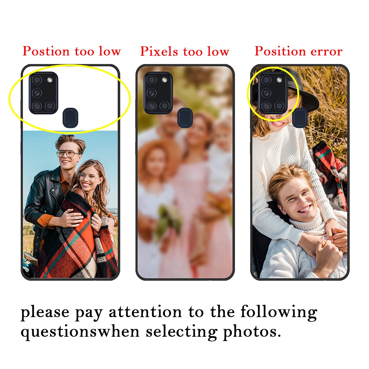 Custom Samsung Galaxy A21s Phone Case - Personalized Photo/Text/Name - Anti-Scratch Shock-Resistant Soft TPU Protective Cover (Black) - Perfect for Everyday Use, Travel & Gifts
