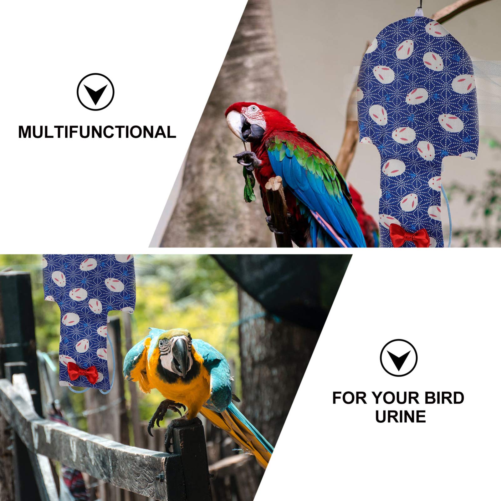 Balacoo Washable & Reusable Bird Diaper - Parrot Flight Suit, Nappy & Pet Clothes for Cockatiels, Lovebirds & Small Birds | Perfect for Travel, Training & Cage-Free Playtime