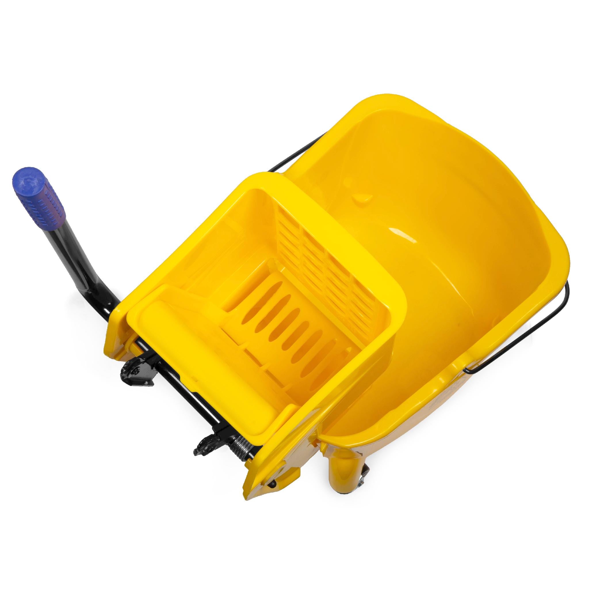 WEN 73034B 26 Quart Rolling Mop Bucket with Press Wringer - Heavy Duty Cleaning Cart for Floors, Tiles, and Hardwood - Ideal for Home, Office, and Commercial Use
