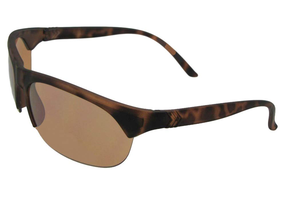 SR9 Half Rim Non-Polarized Driving Sunglasses for Men & Women - UV Protection, Comfort Fit for Road Trips & Outdoor Activities