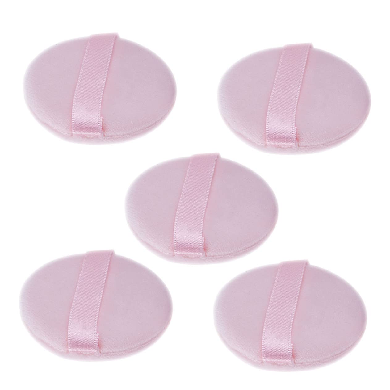 Beautyful 5-Piece Makeup Setting Powder Puff Sponges - Round Blending Sponge for Foundation, Powder & Cushion Application | Soft Cosmetic Puffs for Flawless Face Makeup | Perfect for Daily Use, Travel & Professional Makeup Kits (Pink)