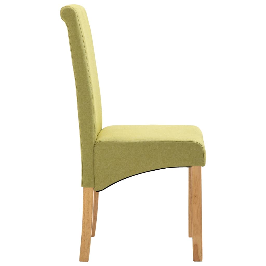 4-Piece Modern Green Fabric Dining Chairs Set - Comfortable Kitchen Chairs for Dining Room, Living Room, Bedroom & Restaurant Use
