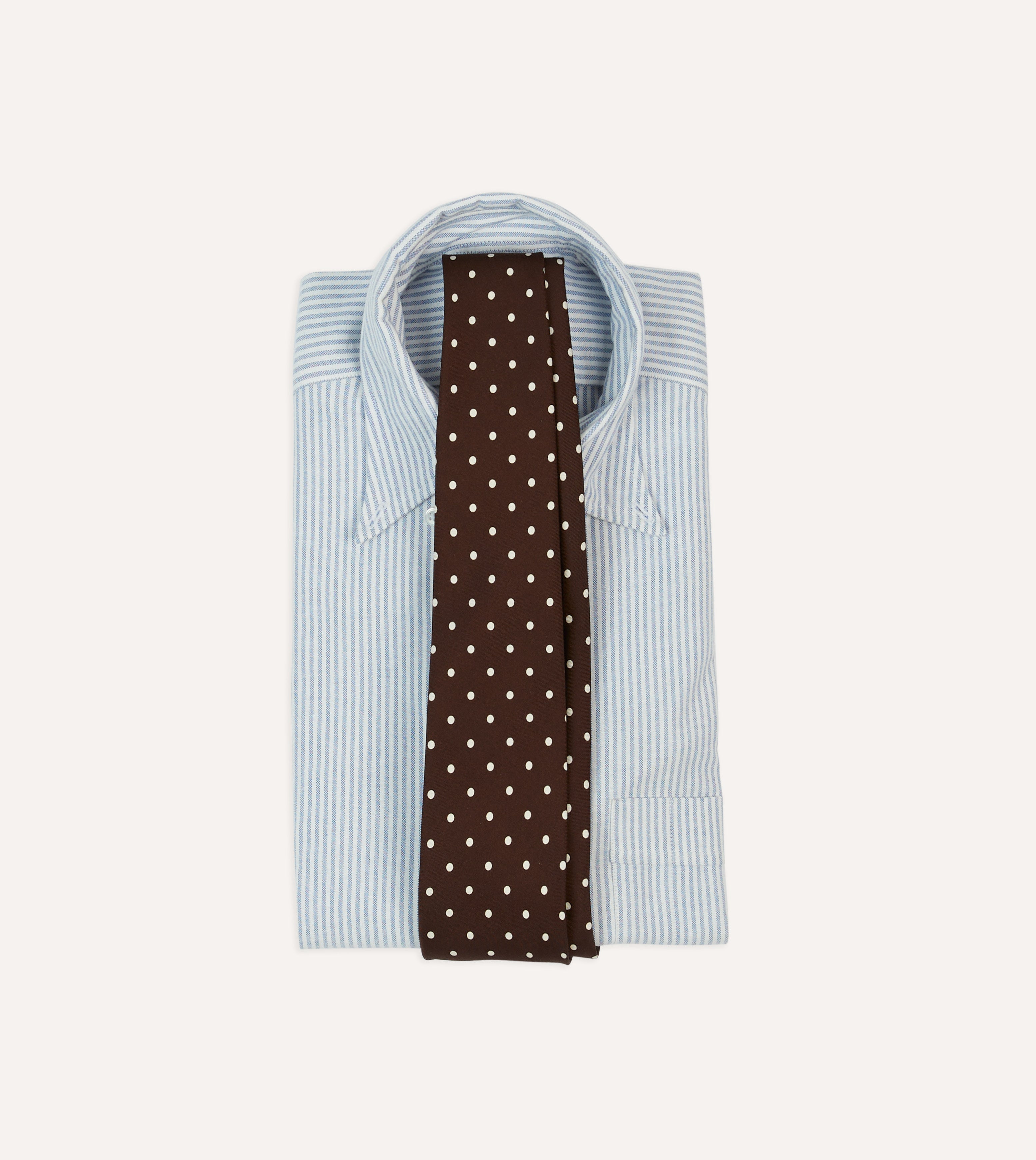 Elegant Brown Polka Dot Silk Self-Tipped Tie for Men - Perfect for Weddings, Business Meetings & Formal Events