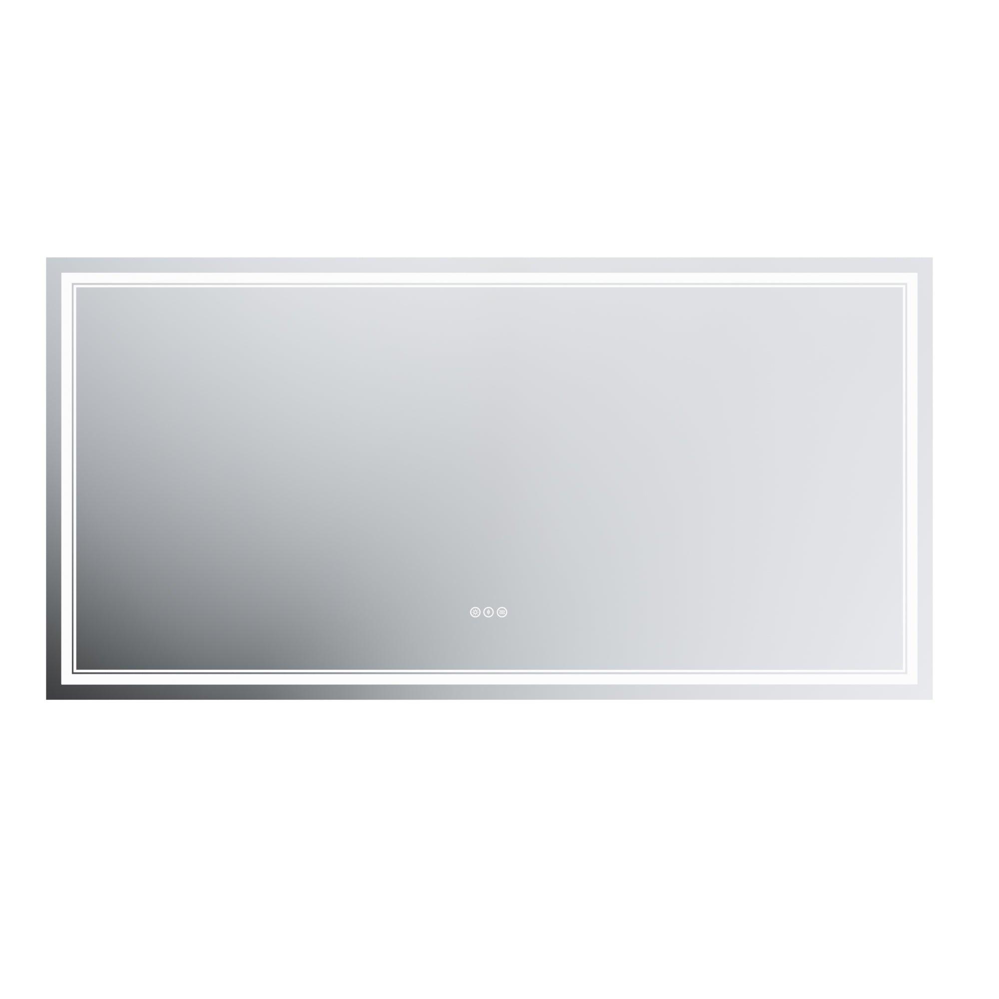 Anti-Fog LED Bathroom Mirror with Dimmable Backlit & Touch Switch - GlareGuard Illuminated Vanity Mirror for Makeup, Shaving & Home Decor