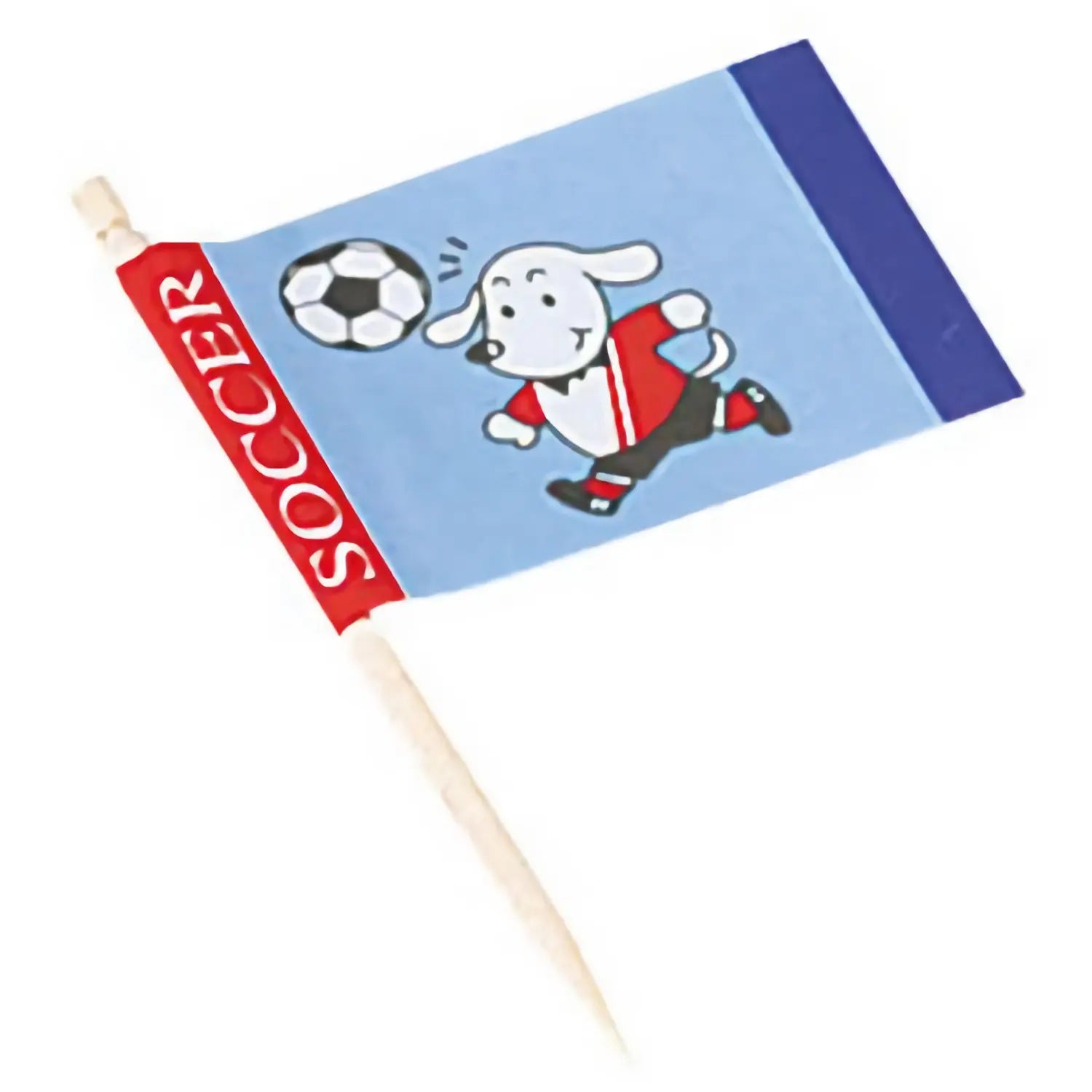Daikoku 200 pcs Colorful Paper Soccer Flag Food Picks - Perfect for Party Decorations, Cupcake Toppers, and Game Day Snacks