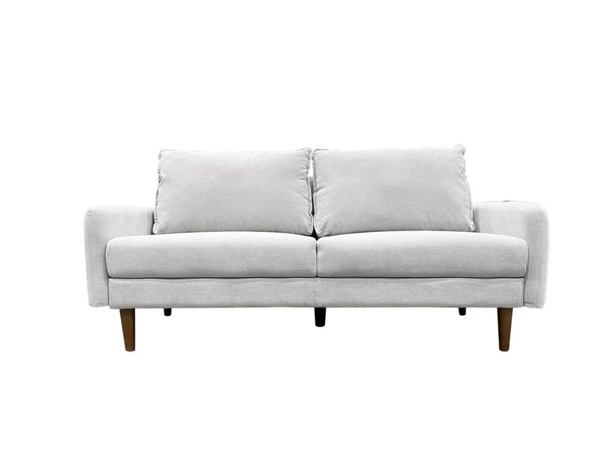 3 Seater Sofa Light Grey - Modern Living Room Furniture for Small Spaces, Apartments & Cozy Homes | Durable Fabric, Comfortable Cushions | Perfect for Relaxing, Entertaining & Family Gatherings
