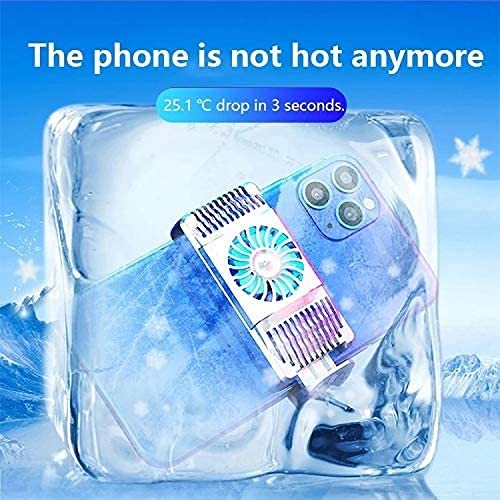 Semiconductor Phone Cooler - 3-Second Rapid Cooling Fan for Gaming & Live Streaming - Black | Perfect for Mobile Gamers & Video Watchers