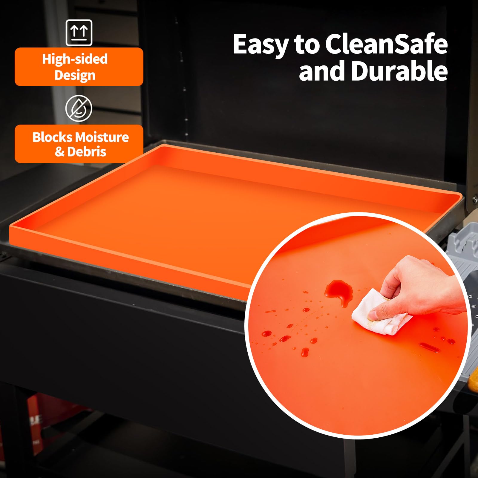 Blackstone 28 Inch Griddle Cover - Heavy Duty Silicone Protective Mat for 28