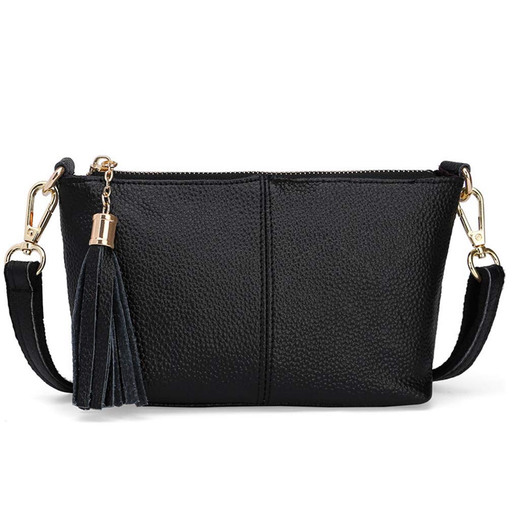 Stylish Women's Leather Crossbody Messenger Bag with Tassel - Small Shoulder Purse for Phone & Wallet | Perfect for Work, Travel & Everyday Use