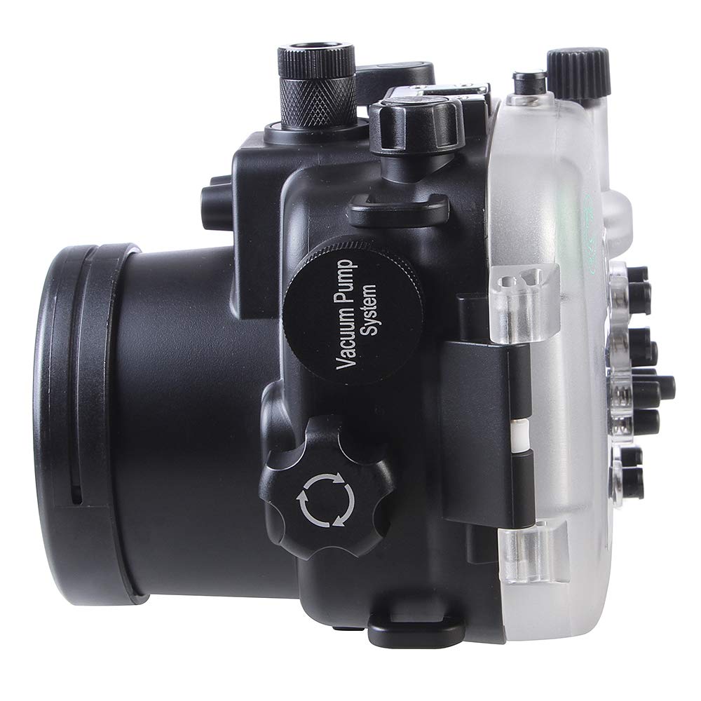 40m/130ft Waterproof DSLR Camera Housing for Canon G1X Mark III - Underwater Photography Case for Scuba Diving, Snorkeling & Marine Exploration