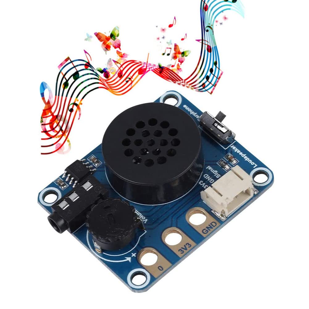 Hilitand Micro:bit Expansion Board with Speaker Module - NS8002 Chip, Crocodile Clip Cable for Arduino Projects - Perfect for STEM Education & DIY Electronics