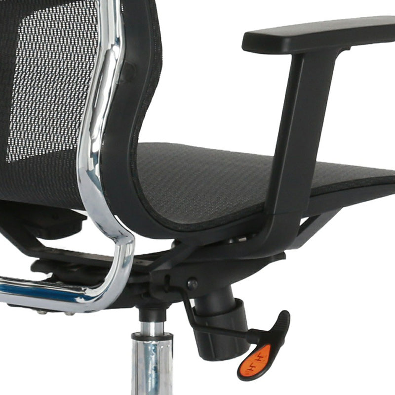 Premium GUSTO Executive Office Chair - Ergonomic High Back Mesh Chair with Lumbar Support, Adjustable Height & Tilt, Black - Perfect for Home Office, Conference Rooms & Corporate Workspaces