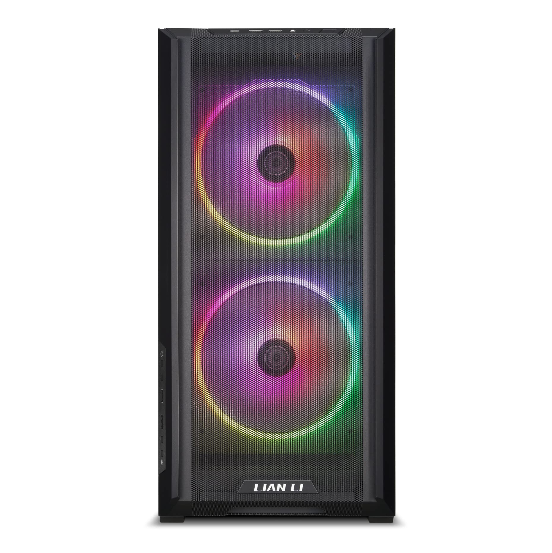 Lian Li Lancool 216 Mid-Tower PC Case - High Airflow Cooling with Dual 160mm PWM Front Fans & 140mm Rear Fan - Includes Fan Controller - Supports Up to 10 Fans (LANCOOL 216RC-X Black) - Perfect for Gaming Rigs & High-Performance PC Builds