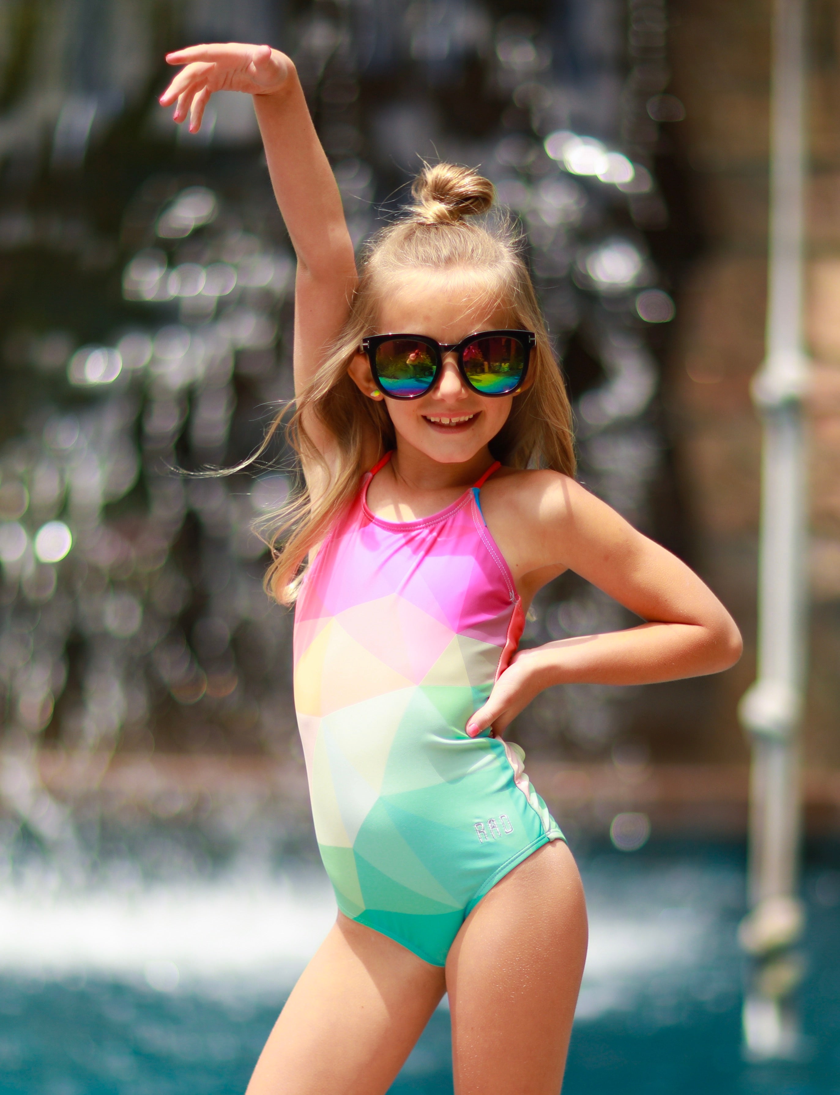 Josie Multi-Colored One Piece Swimsuit for Little Girls - $32 - Perfect for Beach, Pool, and Summer Vacations