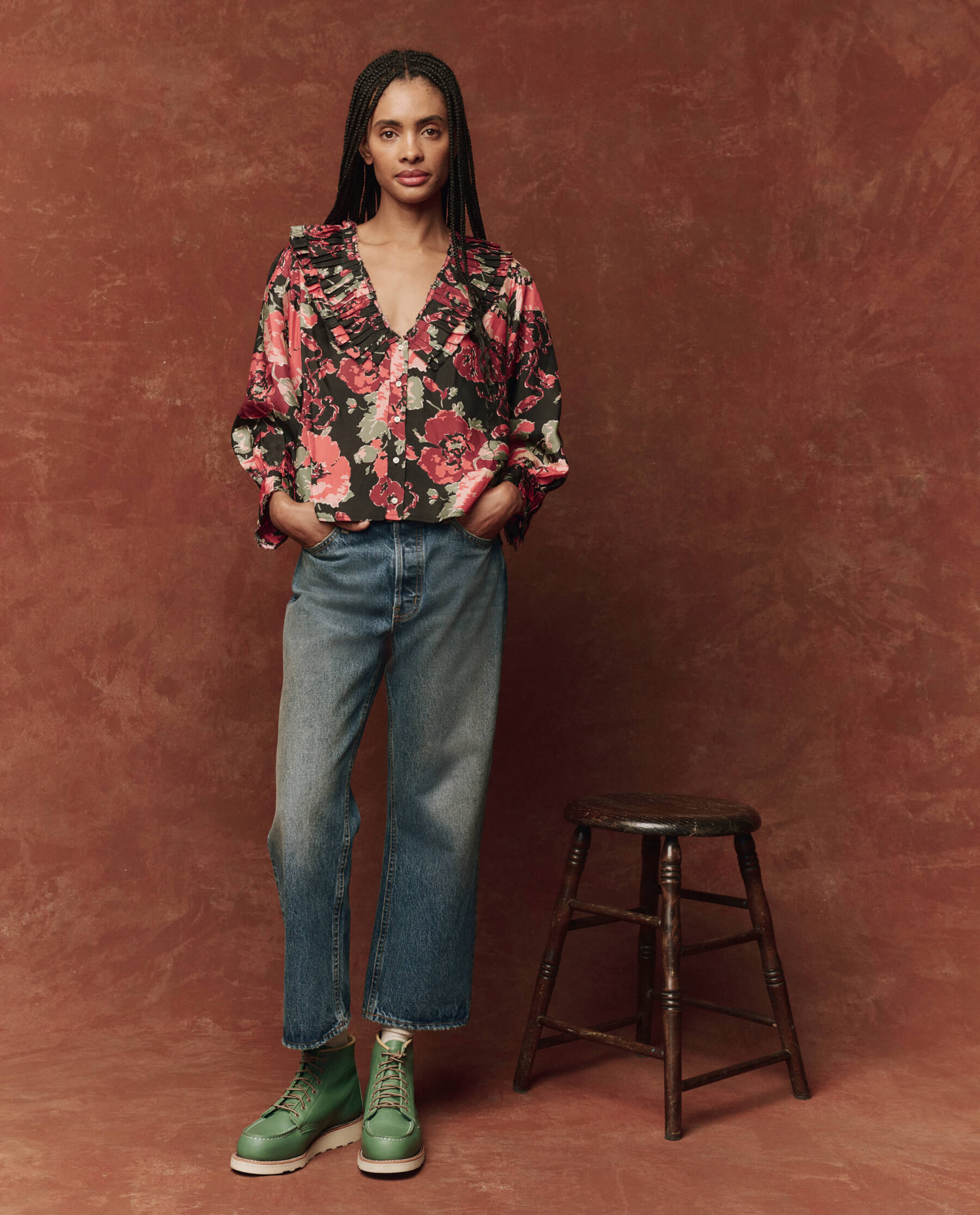 Elegant Symphony Top - Charming Rose Blouse for Women | Perfect for Date Nights, Parties & Office Wear
