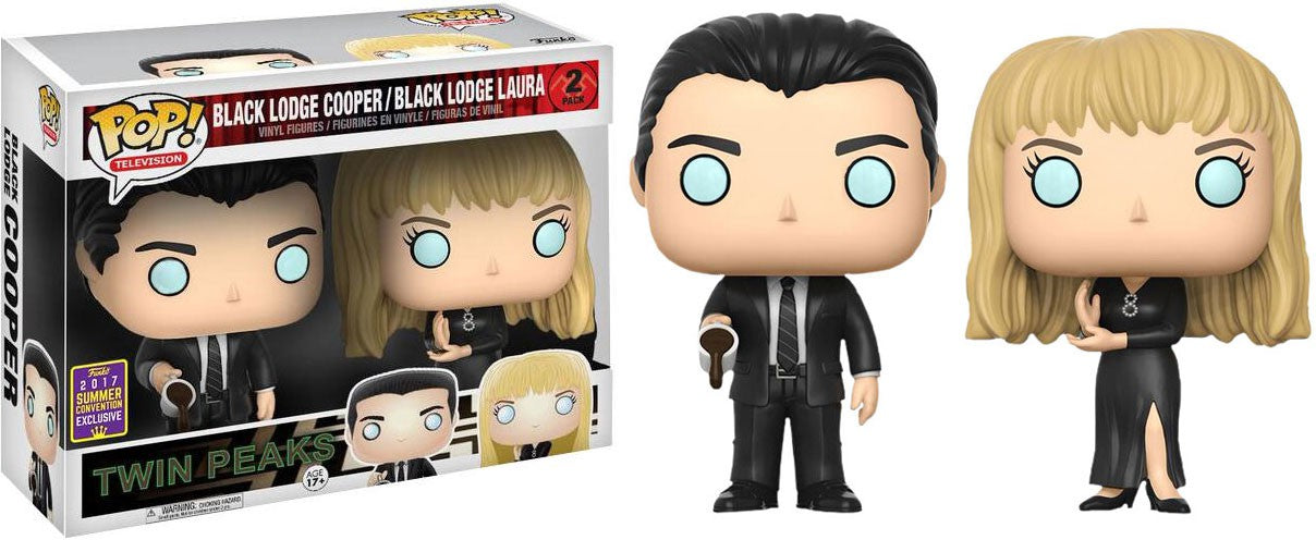 Black Lodge Cooper & Black Lodge Laura (Twin Peaks) 2-Pack - 2017 Summer Convention Exclusive Collectible Figures [Light Damage] - Perfect for Twin Peaks Fans, Display & TV Show Memorabilia Collection