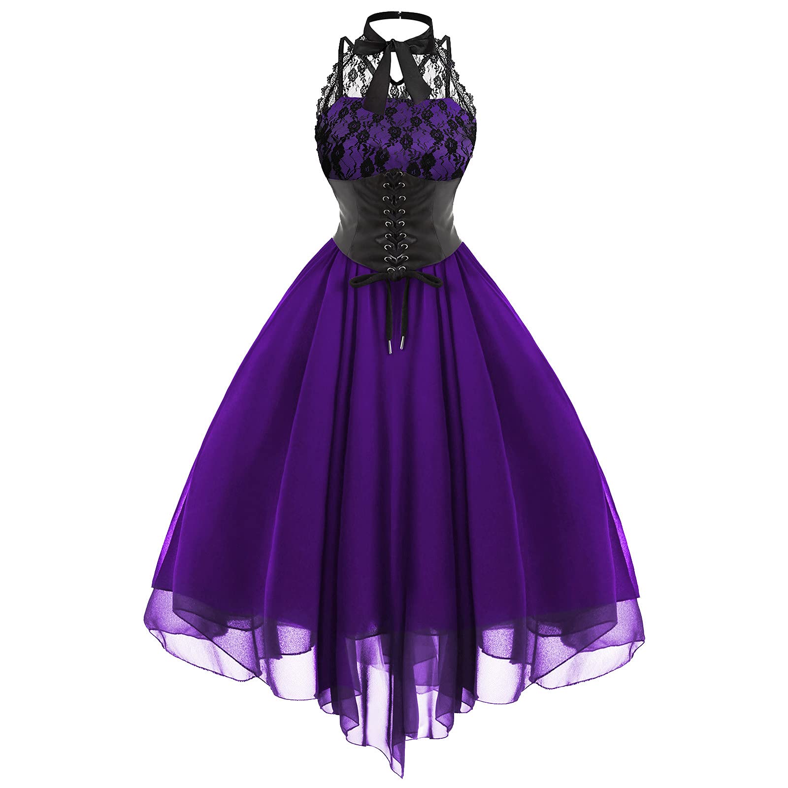 Sexy Women's Chiffon Party Dress with Lace Corset & Layered Design - Sleeveless Formal Gown for Evening Events, Prom, Cocktail Parties & Special Occasions