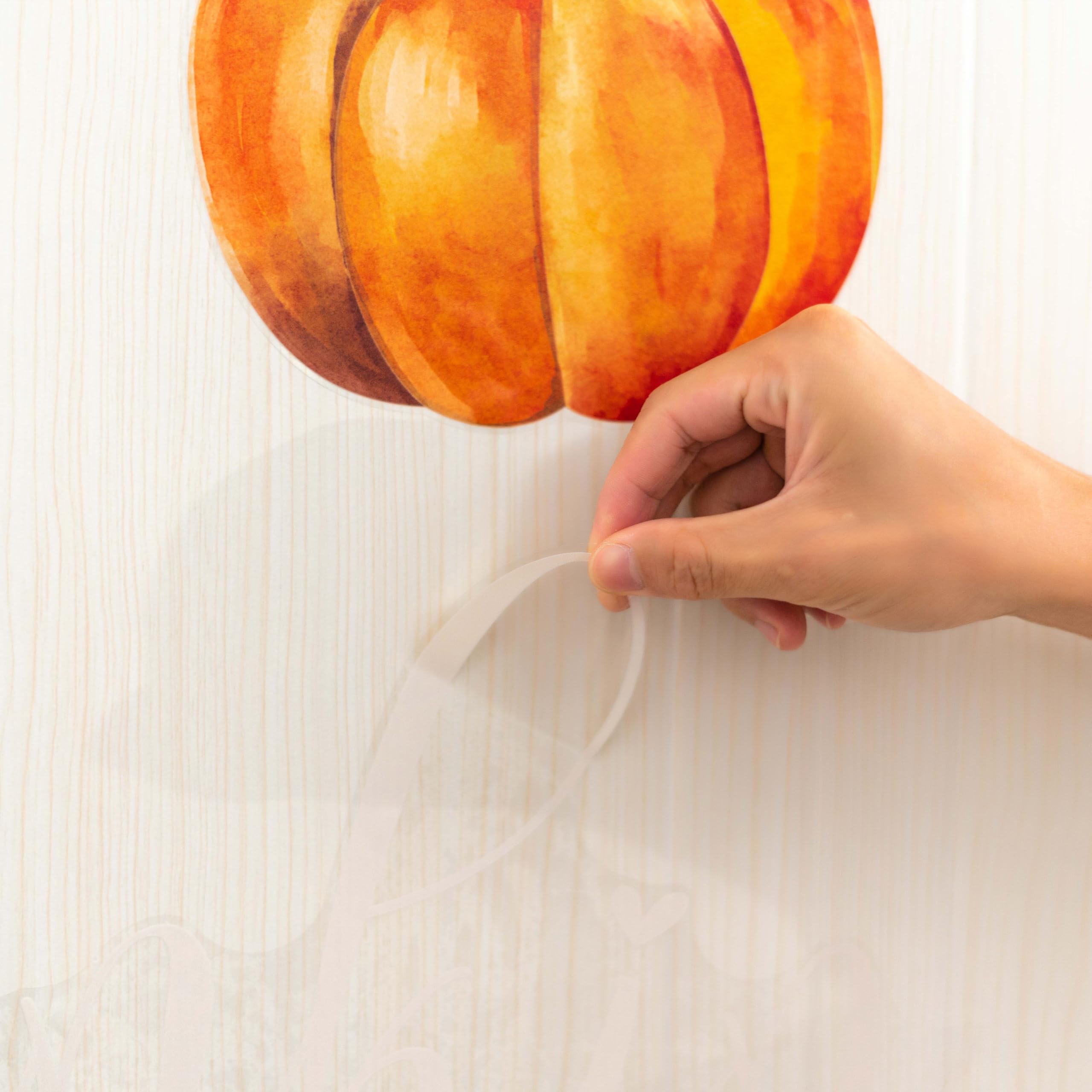 Orange 'A Little Pumpkin is On The Way' Baby Shower Decal Sign - Gender Neutral Nursery Wall Decor for Baby Shower Party, Gender Reveal & Newborn Celebration - Perfect for Fall, Halloween & Thanksgiving Decorations