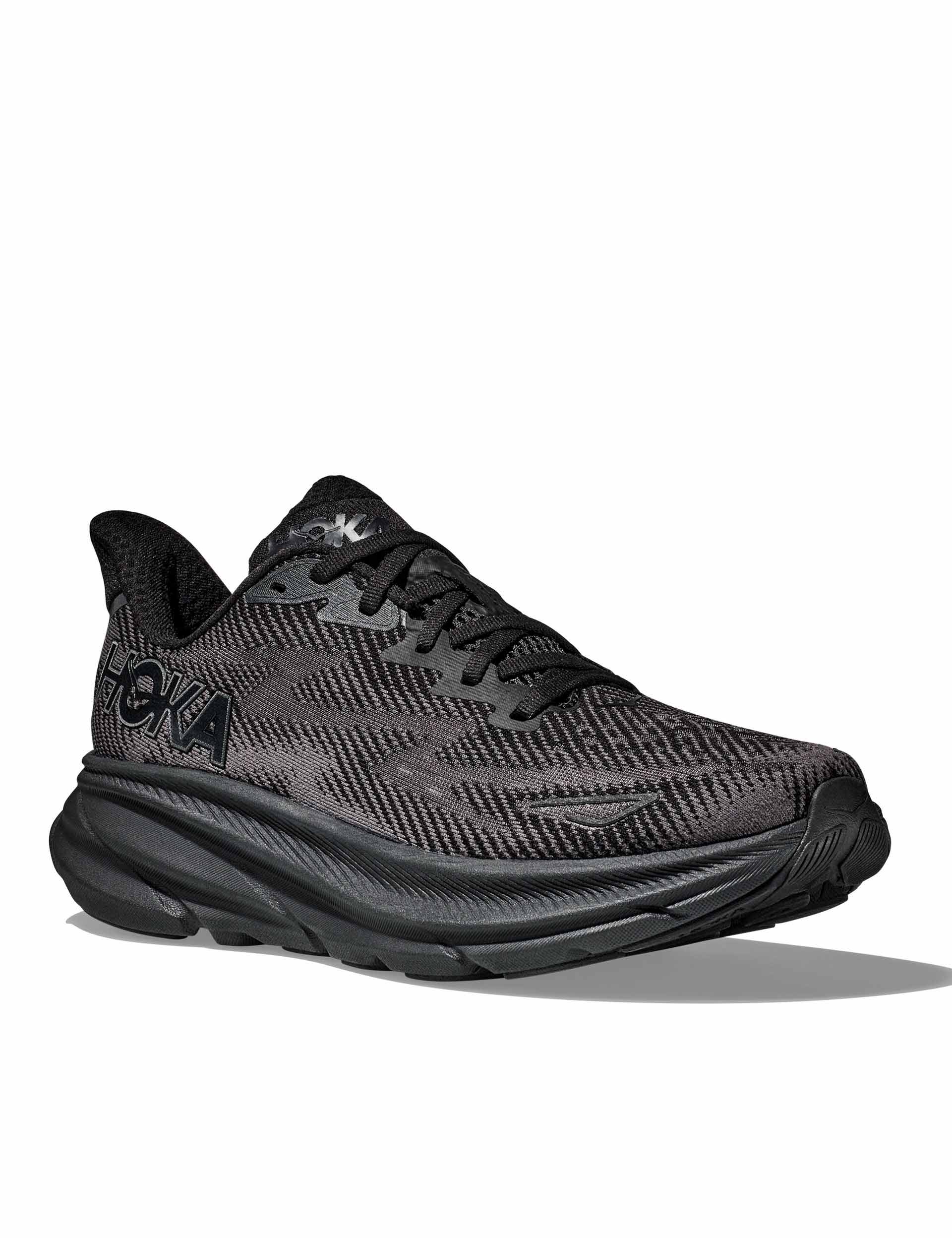 Brooks Men's Clifton 9 Running Shoes - Black | Lightweight Cushioned Road Running Sneakers for Men | Perfect for Marathon Training, Jogging & Daily Wear