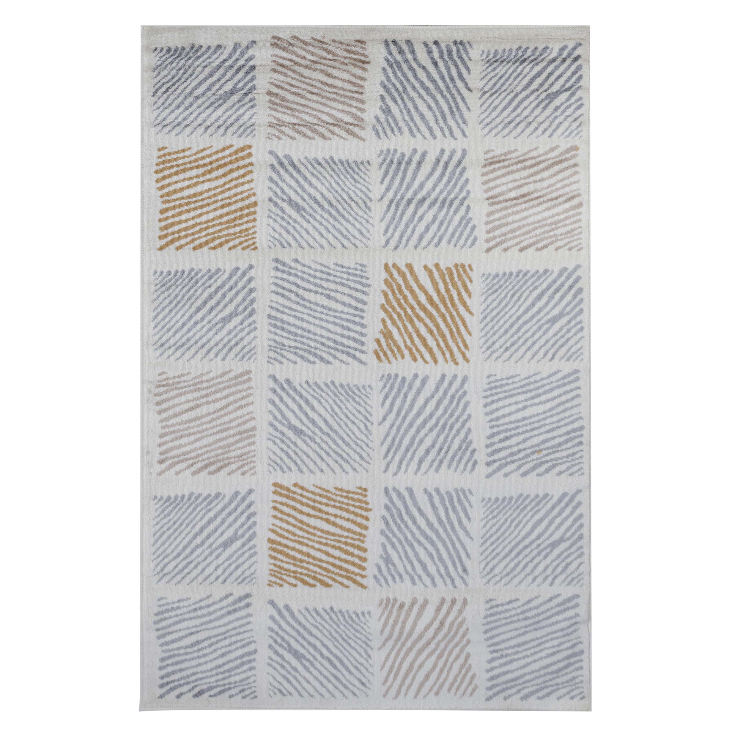 Lysandra Modern Geometric Indoor Area Rug & Runner Rug - Non-Slip, Soft & Durable - Perfect for Living Room, Bedroom, Hallway & Office Decor