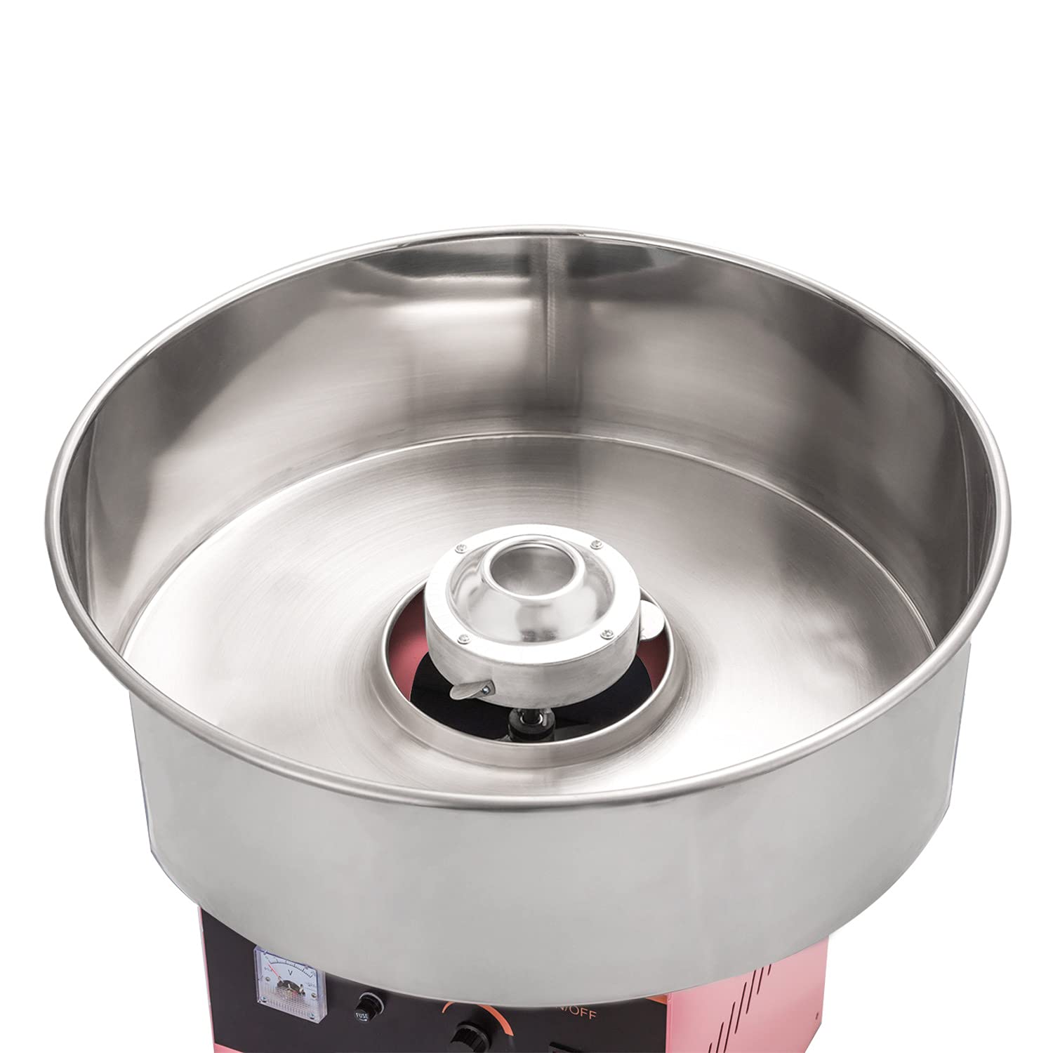Commercial Cotton Candy Machine Electric Candy Floss Maker - 110V Pink Party Cotton Candy Maker for Birthdays, Carnivals, Fairs & Events | Perfect for Home, School, Business & Outdoor Use (Pink, No Wheels)