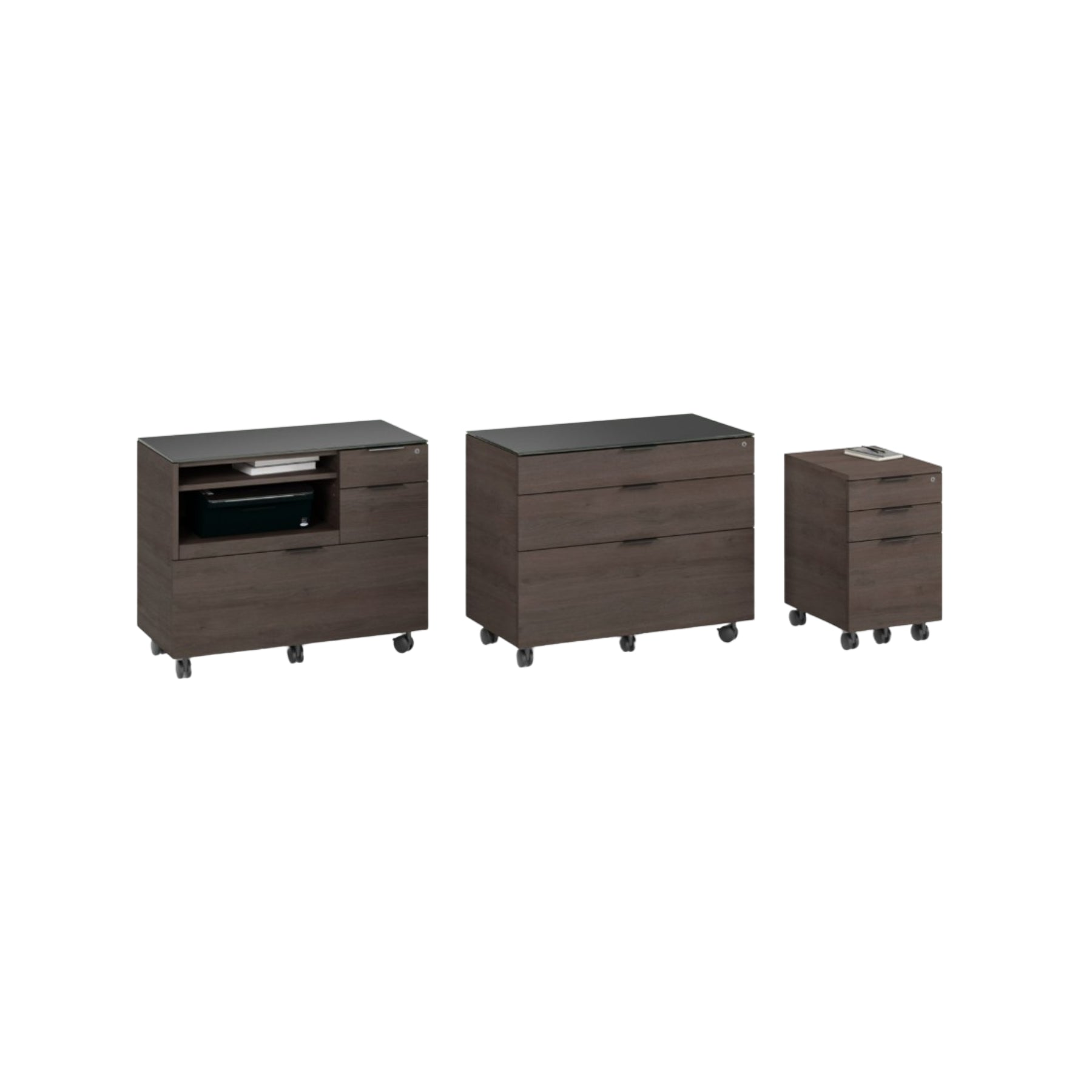 BDI Sigma 6917 Sepia Multifunctional File Cabinet - Home Office Storage Solution for Documents, Folders & Office Supplies