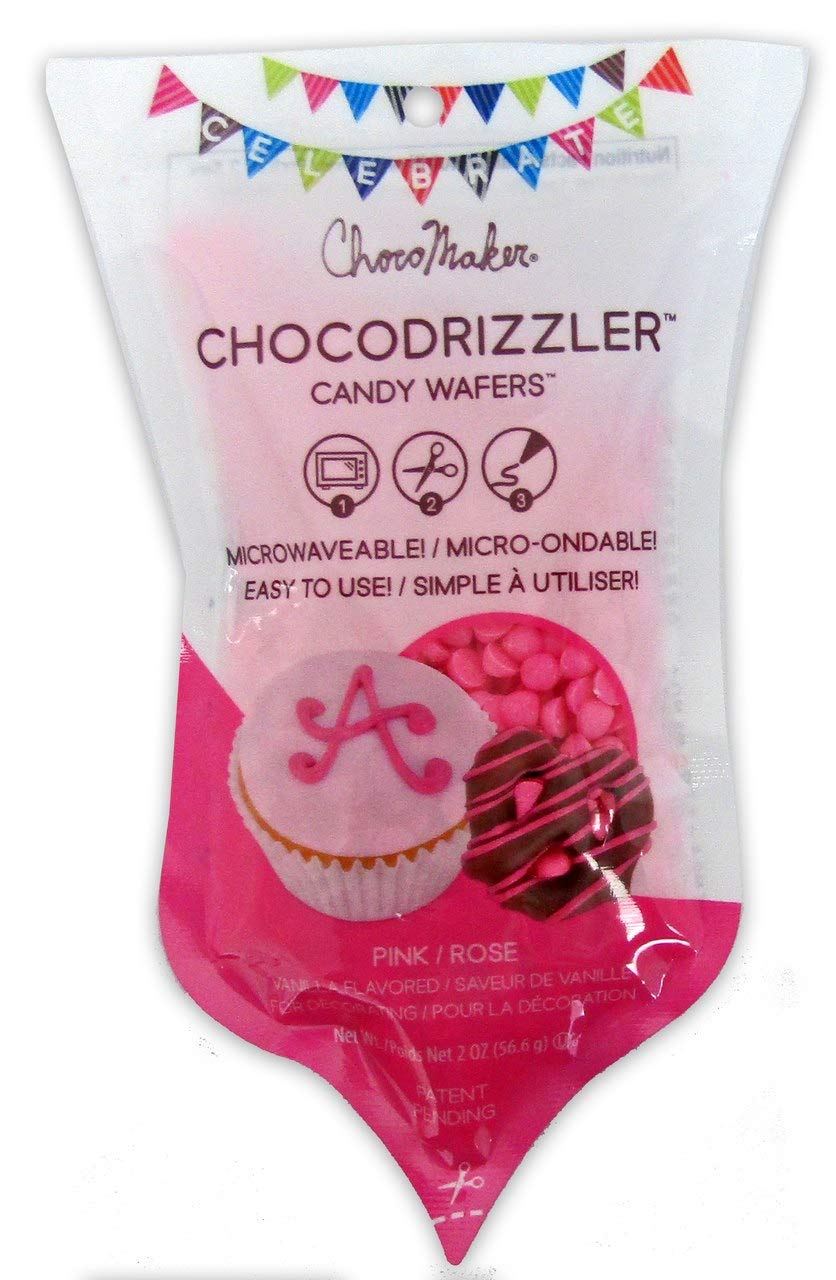 Vanilla-Flavored Bright Pink Candy Wafers for Chocolate Drizzler - Perfect for Cake Decorating, Dessert Toppings & DIY Candy Making