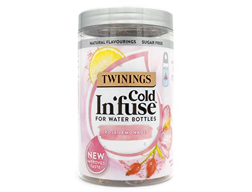 Twinings Cold In'Fuse Rose Lemonade Infusion Tea Bags for Water Bottles - Refreshing Iced Tea for Summer Hydration & Wellness