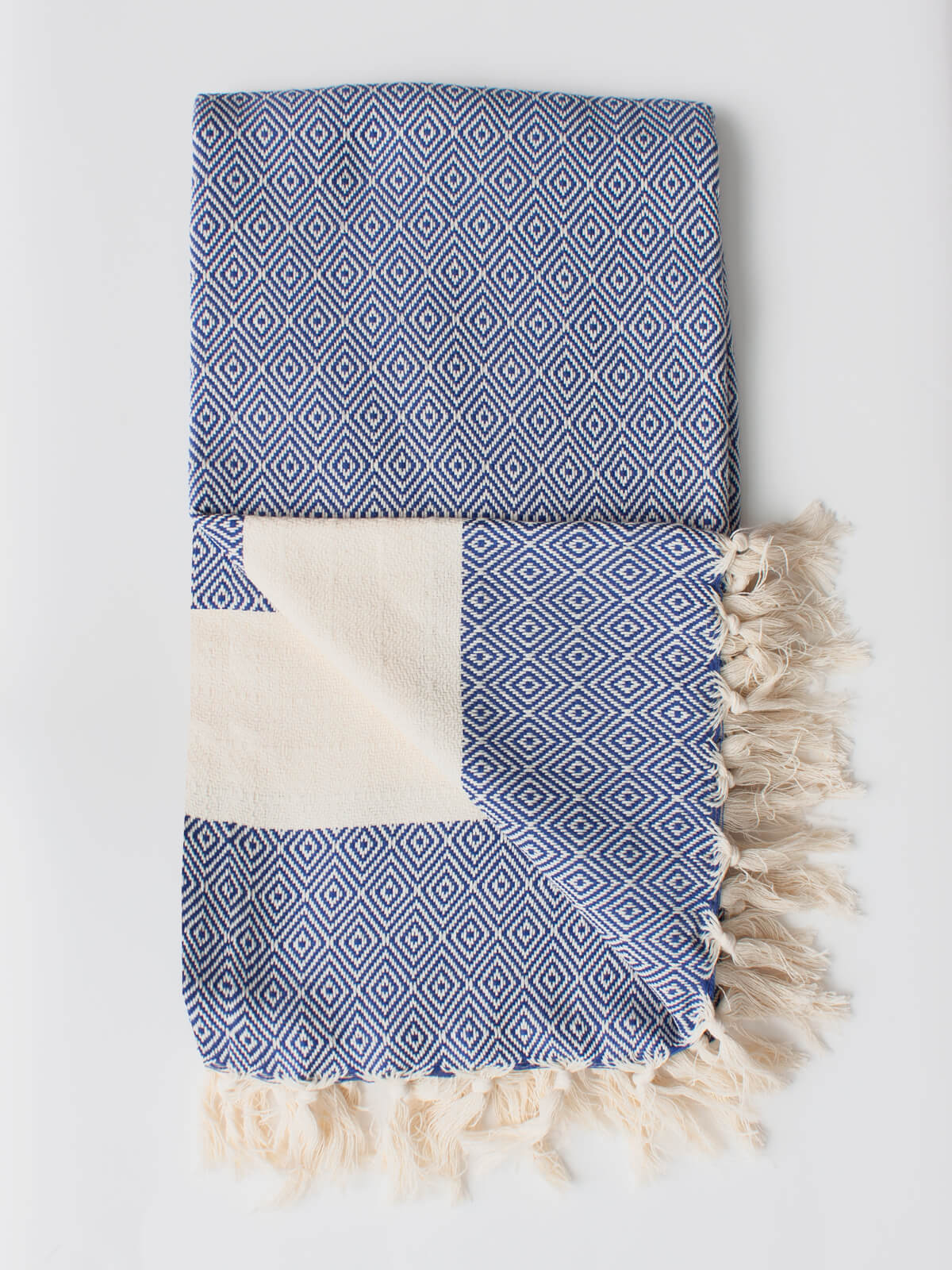 Premium Nordic Hammam Towel - Soft & Absorbent Indigo Cotton Bath Towel for Spa, Yoga, and Beach - Lightweight & Quick-Drying Turkish Peshtemal