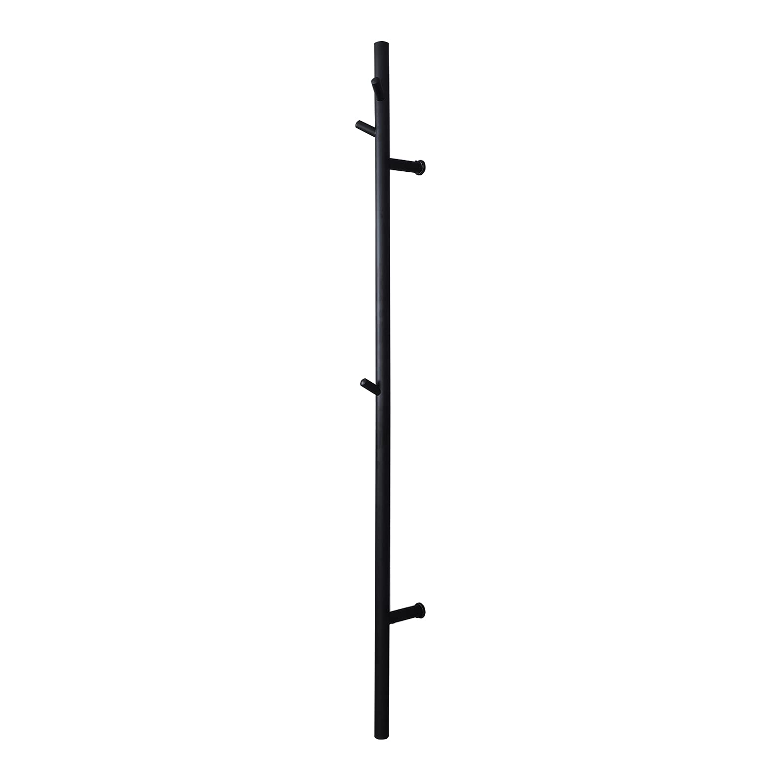 Premium 304 Stainless Steel Electric Towel Warmer & Heated Rack - Wall Mounted Vertical Bath Towel Heater with Hooks for Spa, Bathroom & Luxury Home Use (Black, 1525×65mm, Hardwired) - Fast Drying Clothes Airer & Garment Dryer