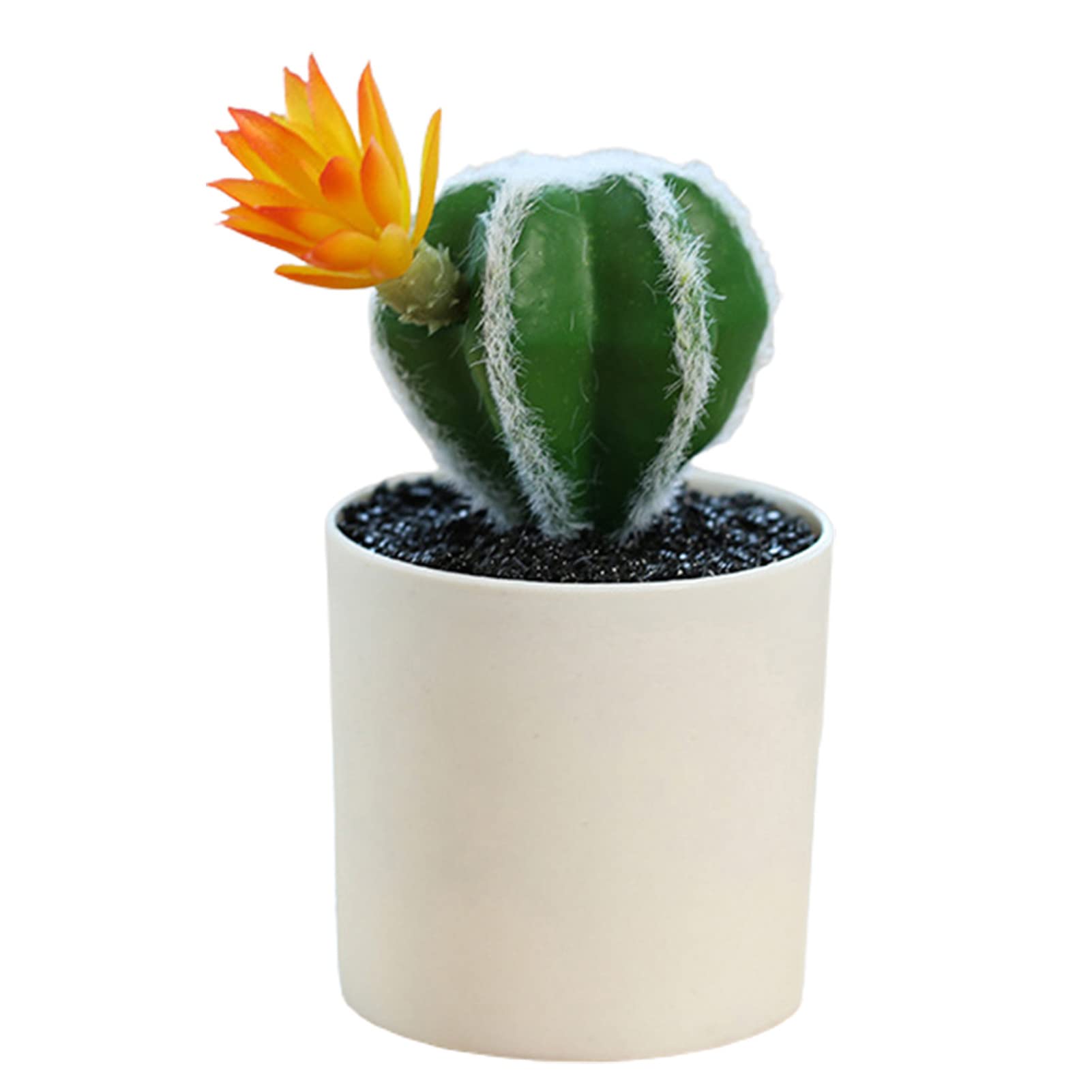 Mini Artificial Bonsai in Pots - Non-Fading Plastic Cactus Succulent Plants for Home & Office Decor, Table Centerpiece, Landscaping, and Gift Ideas (Set of 6)