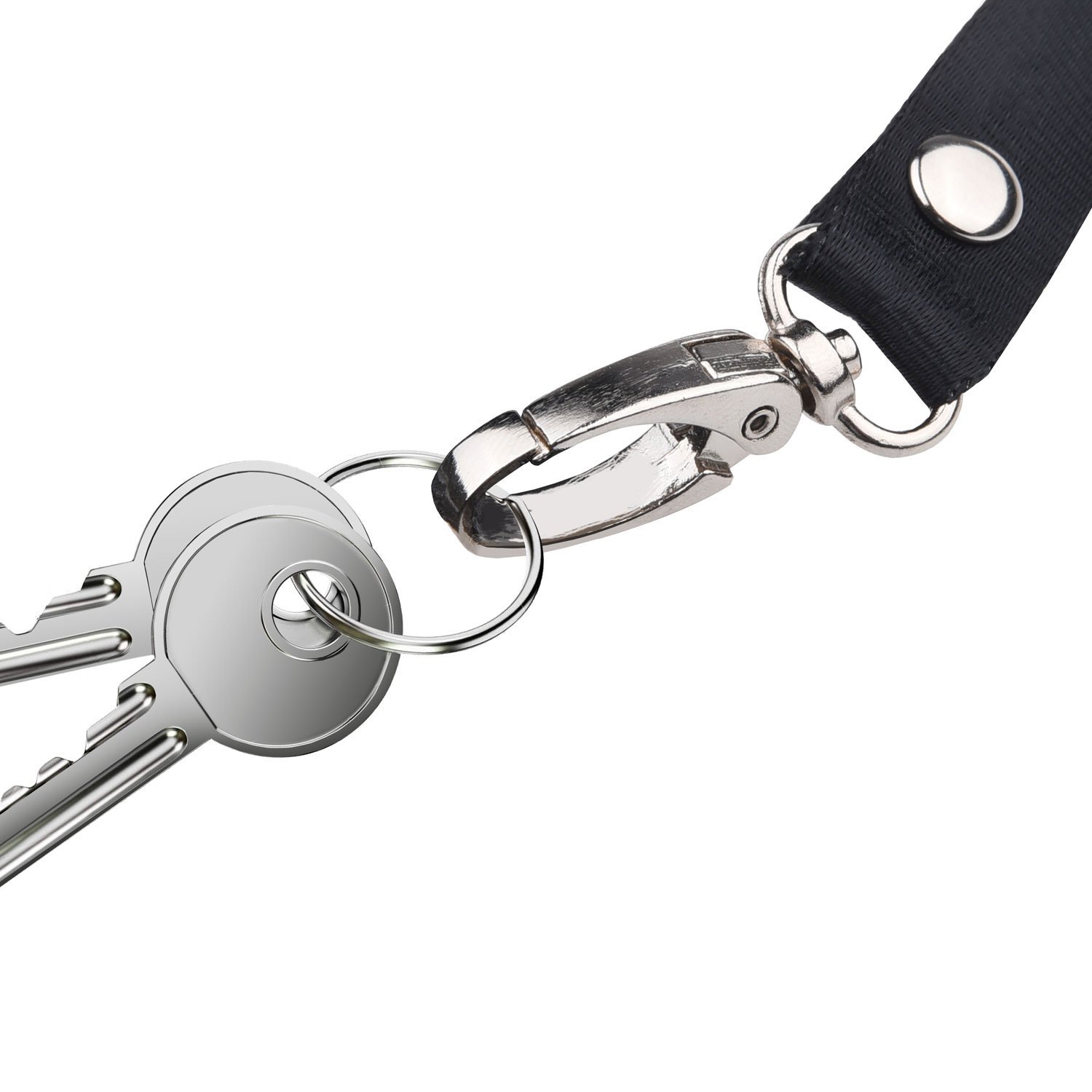 12 Pack Faux Leather Lanyards with ID Windows - for Badge, Name Tag & Business Card - Safe Flight Retail Pack