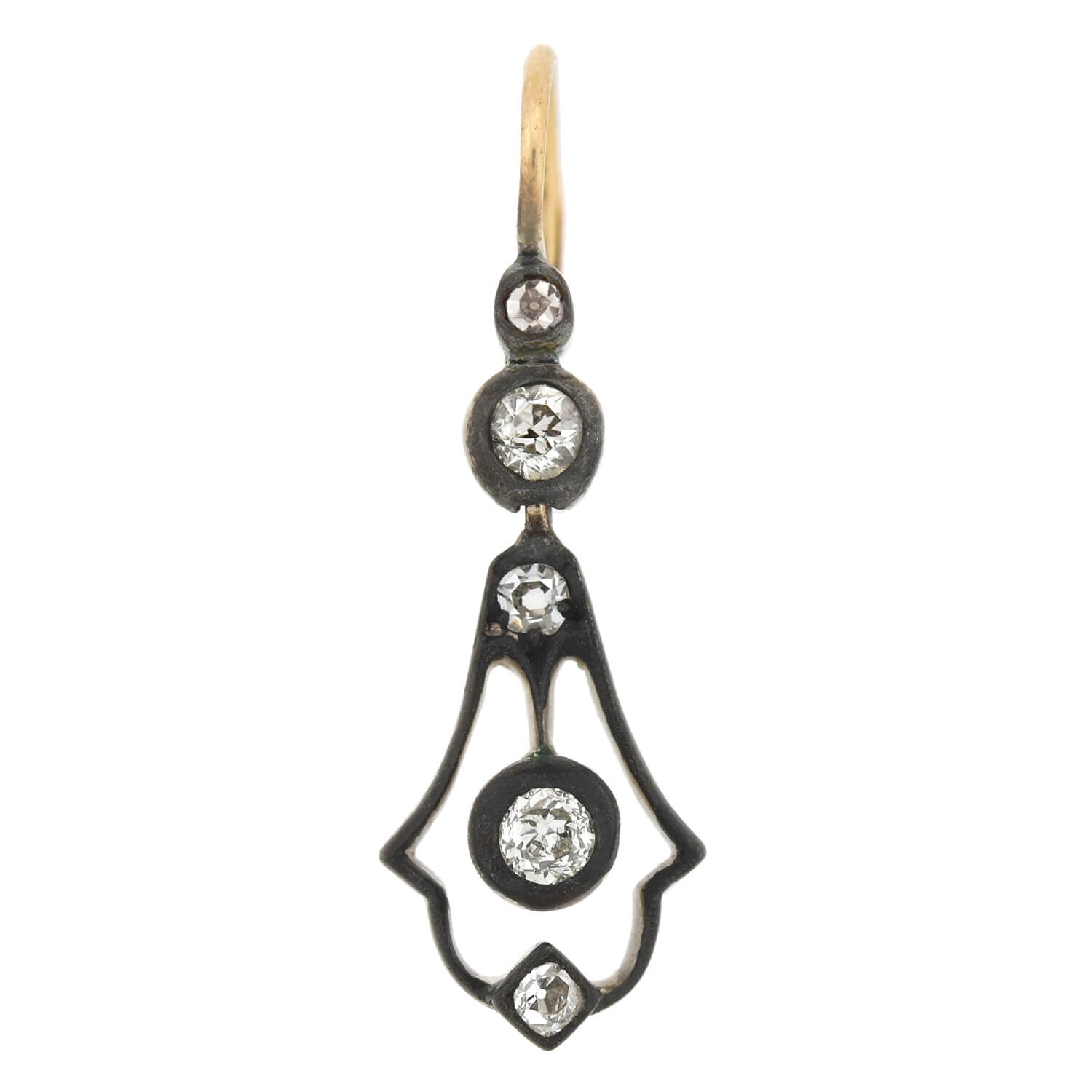 Victorian Style 14K Gold Diamond Drop Earrings 0.80 Carat Total Weight - Elegant Dangle Jewelry for Weddings, Parties & Special Occasions
