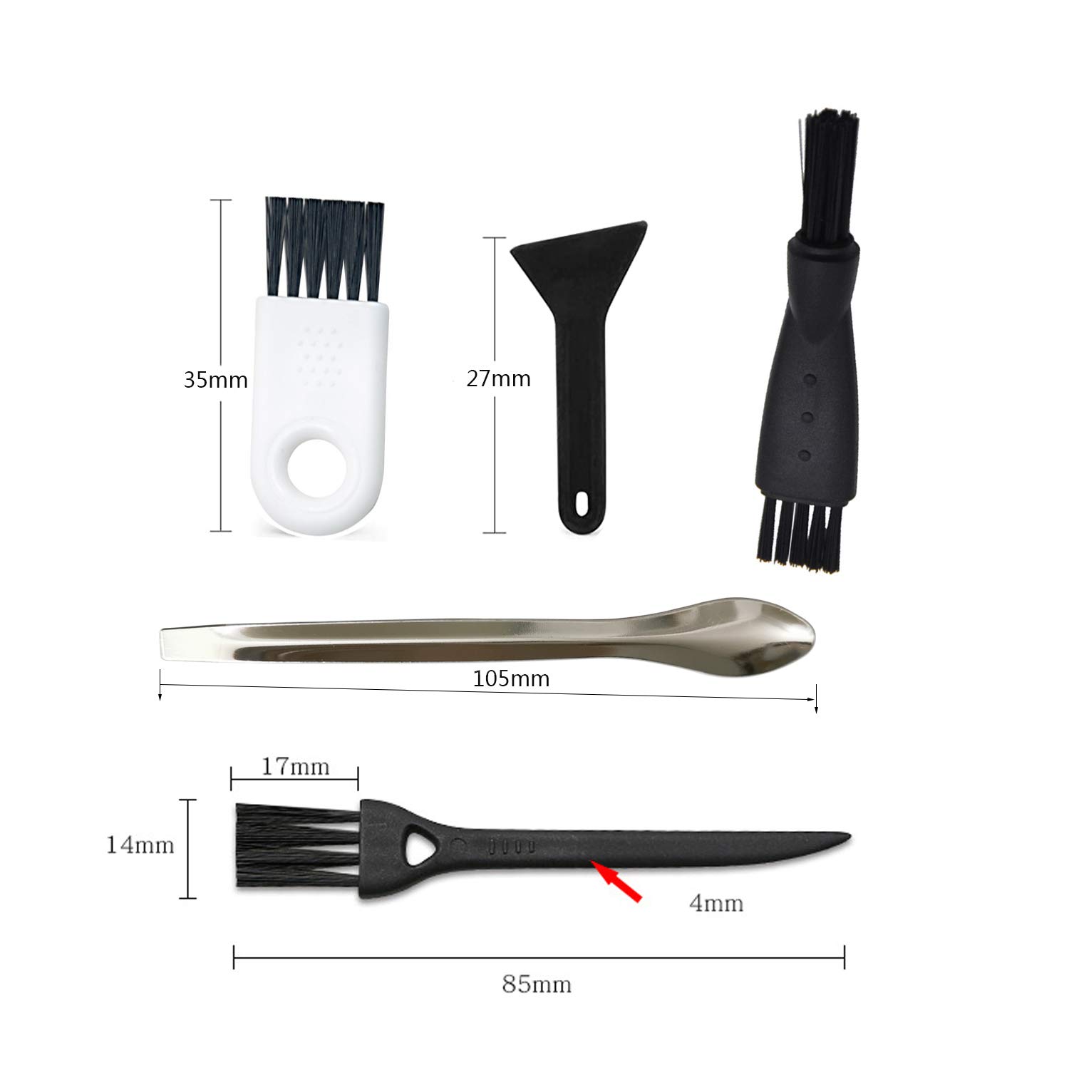 Premium Herb Grinder Scraper Kit - Black Keef Scrapers with Brushes & Spoons Set, Includes Storage Case - Perfect for Grinding, Collecting & Storing Herbs, Spices & Tobacco