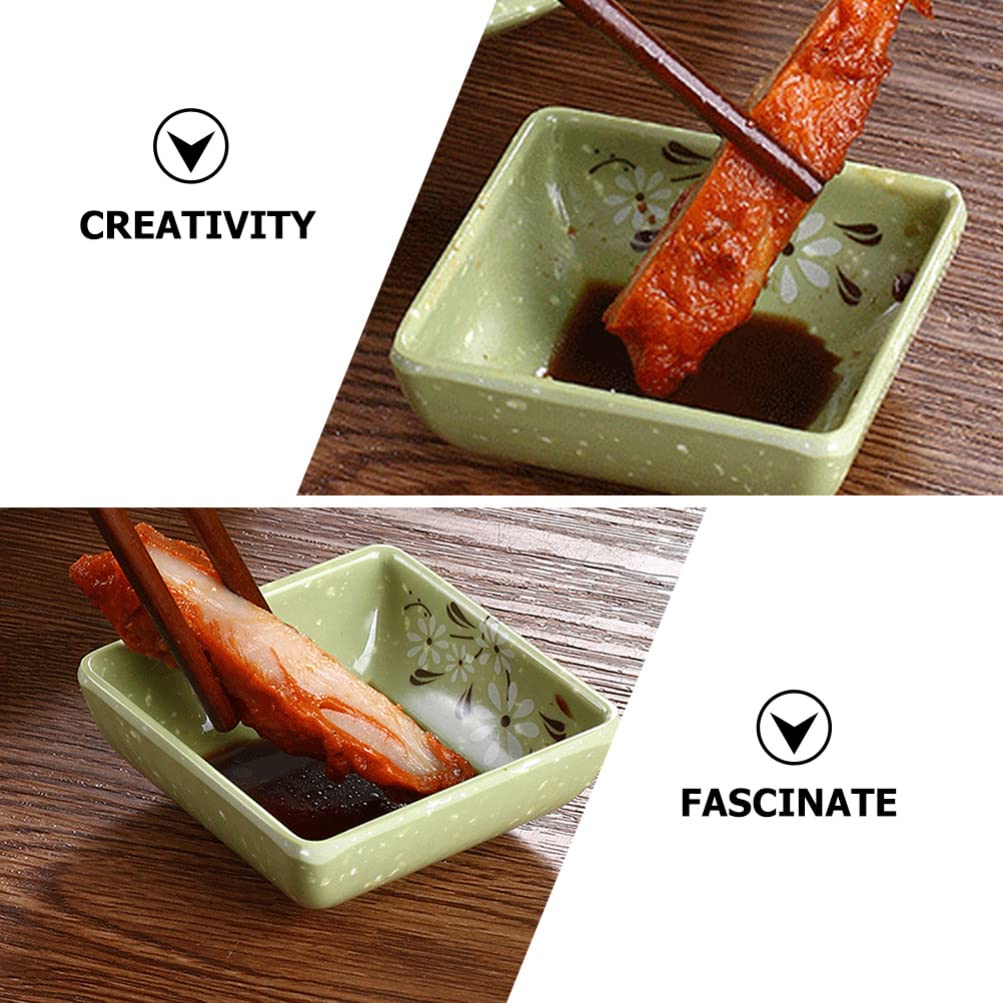 6Pcs Japanese Style Melamine Sushi Dipping Bowls - Small Sauce Dishes for Soy Sauce, Wasabi & Appetizers - Perfect for Home Kitchen, BBQ, Sushi Parties & Tabletop Decor