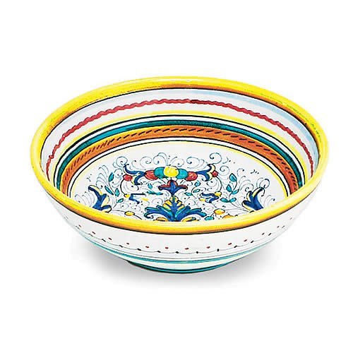 Hand Painted Italian Ceramic Salad Bowl - Authentic Deruta Art from Arte D'Italia - Perfect for Entertaining, Dinner Parties & Home Decor