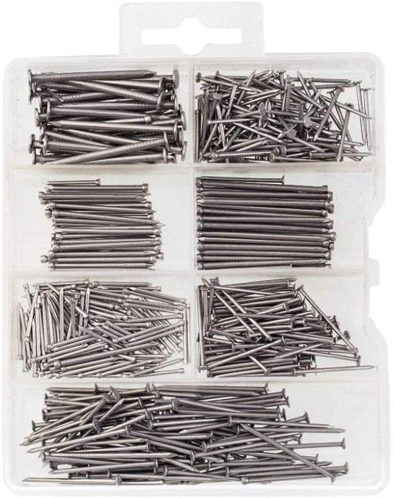 DIY DIYC-12343 Heavy Duty Picture Hanging Nails Kit - 300 Pcs Durable Hardware Nails for Wall Decor, Photo Frames & Home Improvement Projects