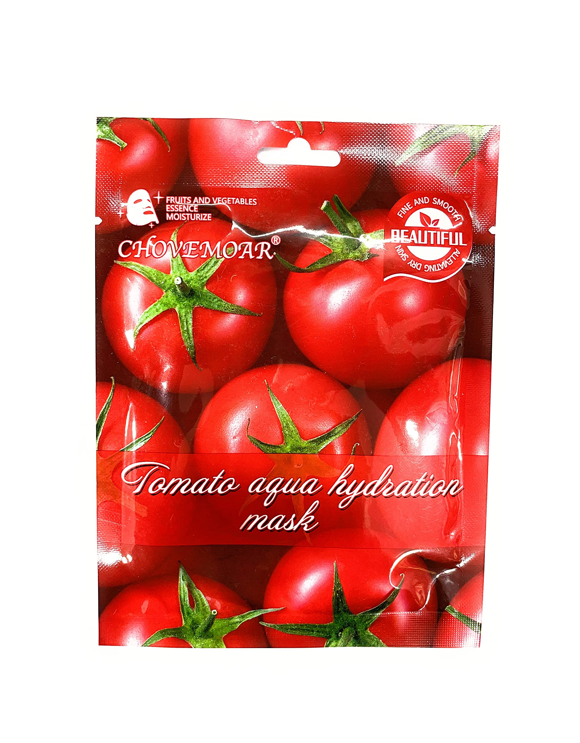 Chovemoar Tomato Aqua Hydration Mask - Hydrating & Brightening Face Mask for Glowing Skin | Perfect for Dry Skin, Dull Skin & Daily Skincare Routine
