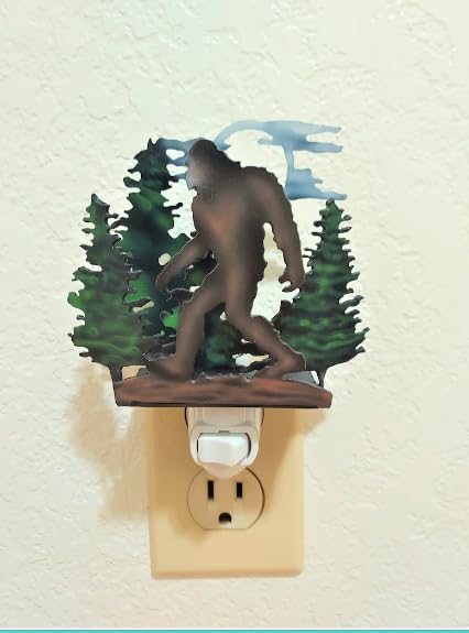 Sasquatch Night Light - Glow in the Dark Bigfoot Art Lamp for Kids & Adults - Perfect for Bedroom, Nursery, Camping & Halloween Decor