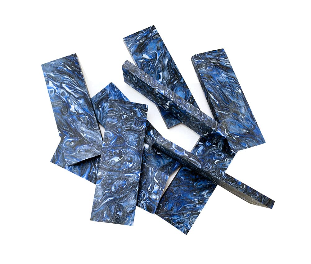 2pcs DIY Knife Handle Scales - Resin Marble Cloud Pattern Grip Slabs for Sword & Gun Making | Perfect for Custom Knife Handles, Tactical Gear, and Cosplay Props