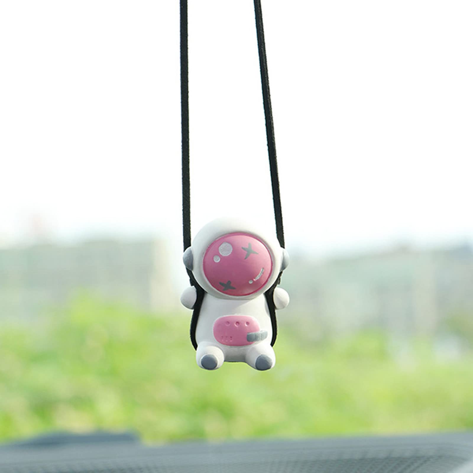 Astronaut Car Pendant Hanging Decor - Rearview Mirror Swing Accessories with Neon Lights for Car Interior | Perfect for Space-Themed Vehicle Customization & Unique Gift Ideas