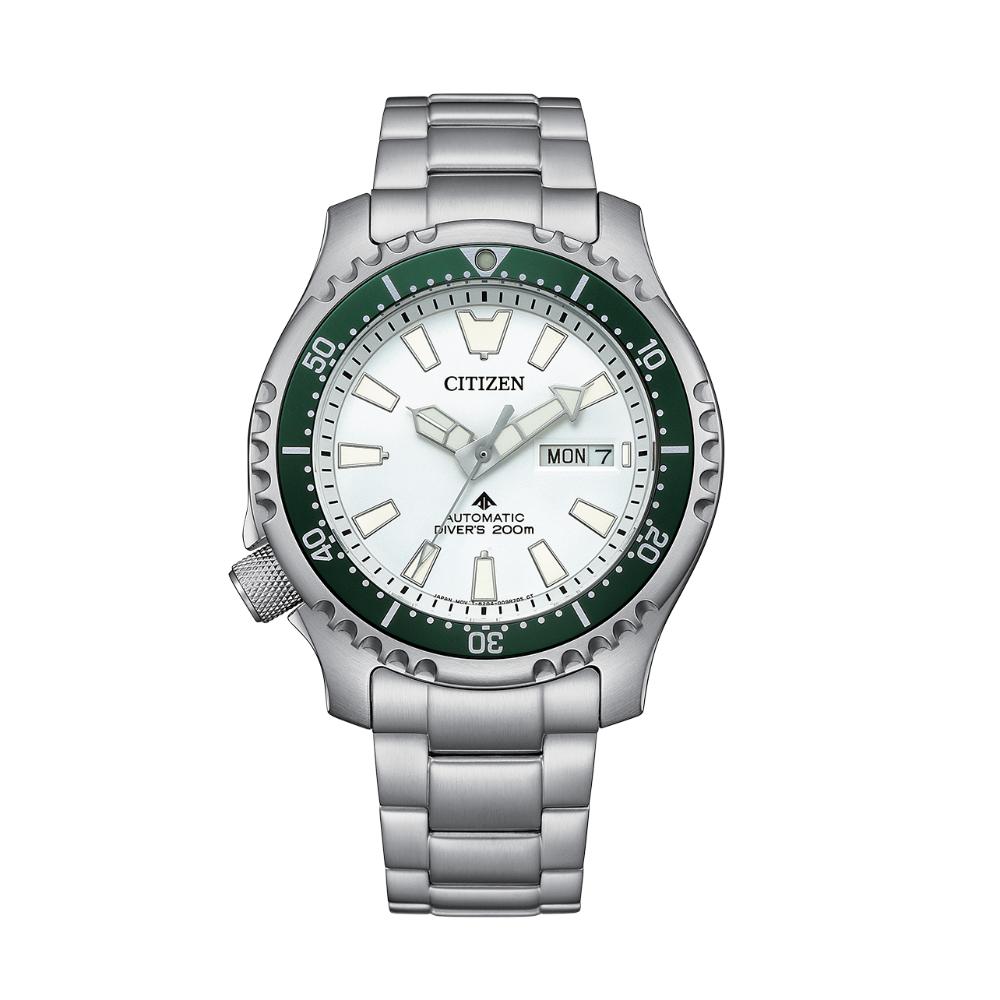 Citizen Promaster NY0168-64A Automatic Stainless Steel Men's Watch with White Dial - Durable Dive Watch for Swimming, Snorkeling & Everyday Wear
