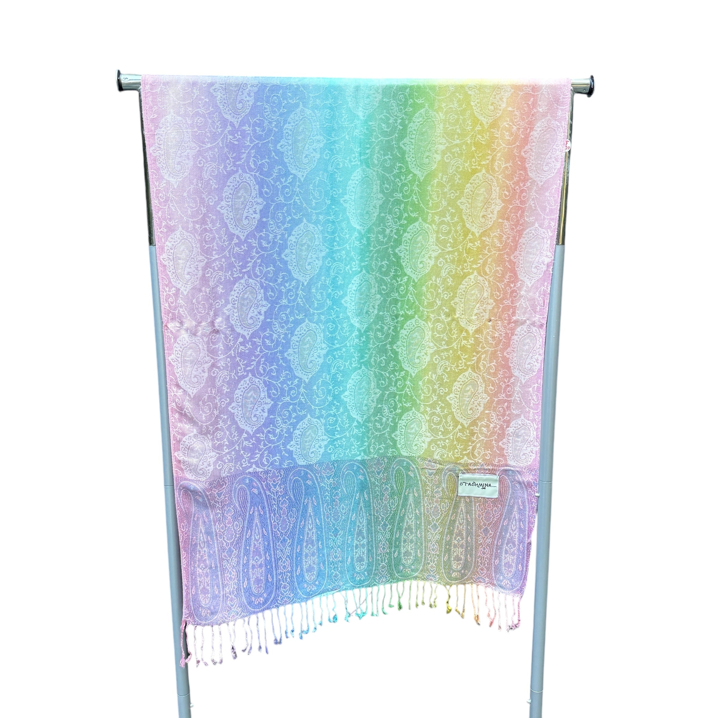 Stashmina Rainbow - Soft & Colorful Cashmere Blend Scarf for Women - Perfect for Winter Fashion, Travel & Gift Giving