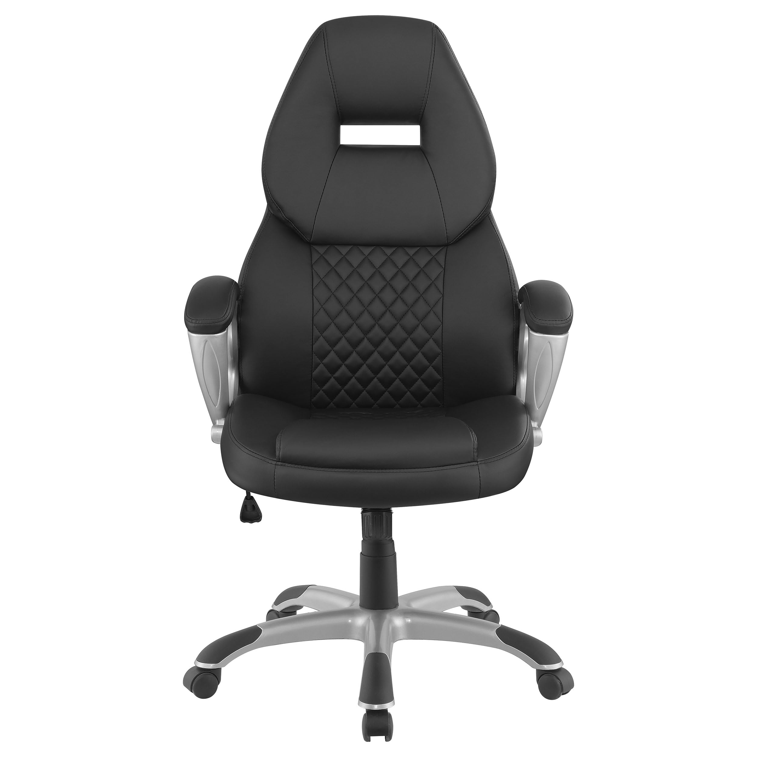 Coaster Home Furnishings Bruce Upholstered Adjustable Office Chair - Ergonomic Desk Chair with Lumbar Support, Black - Perfect for Home Office, Gaming & Workspace